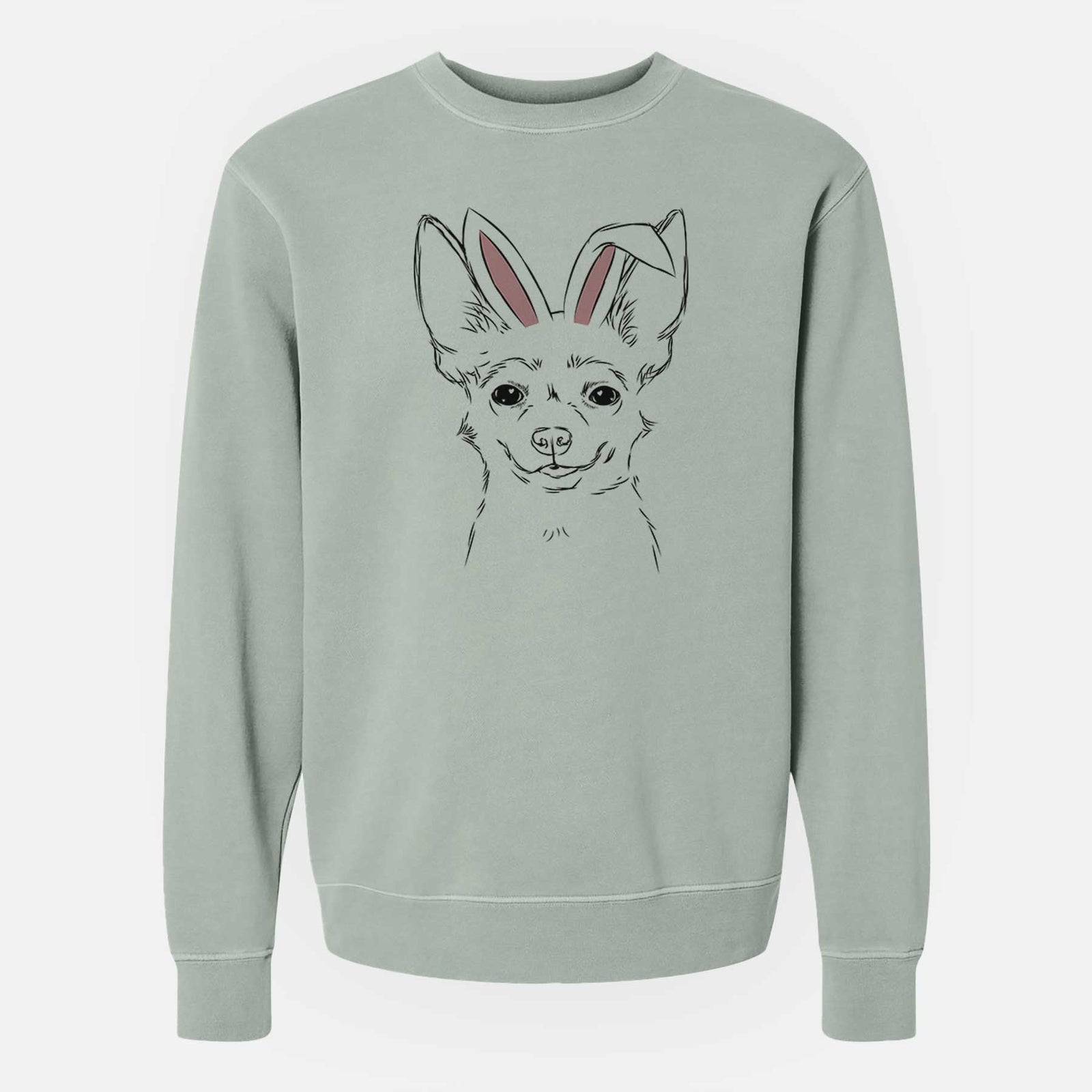Easter Amos the Chihuahua - Unisex Pigment Dyed Crew Sweatshirt