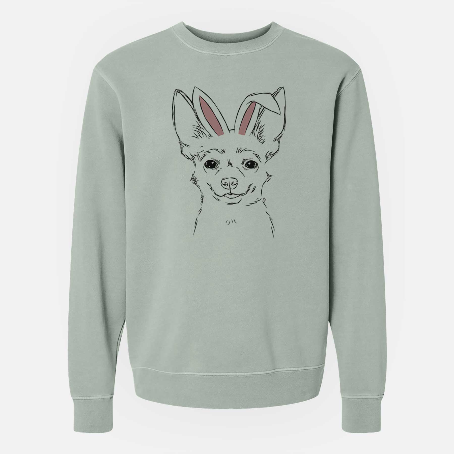 Easter Amos the Chihuahua - Unisex Pigment Dyed Crew Sweatshirt