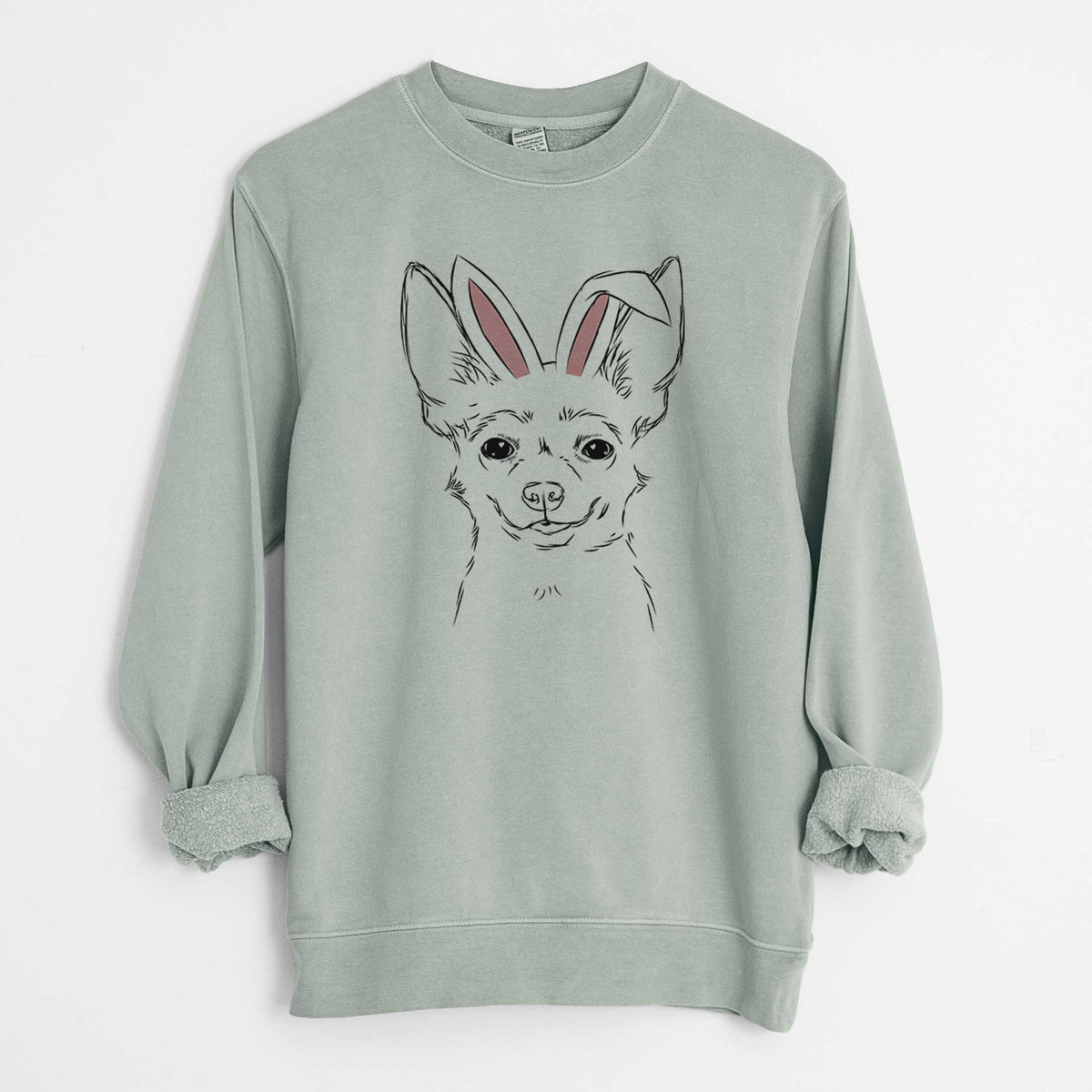 Easter Amos the Chihuahua - Unisex Pigment Dyed Crew Sweatshirt