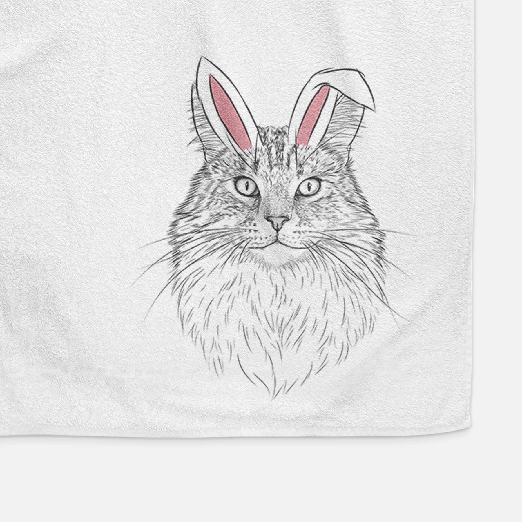 Angel the Maine Coon Cat Decorative Hand Towel