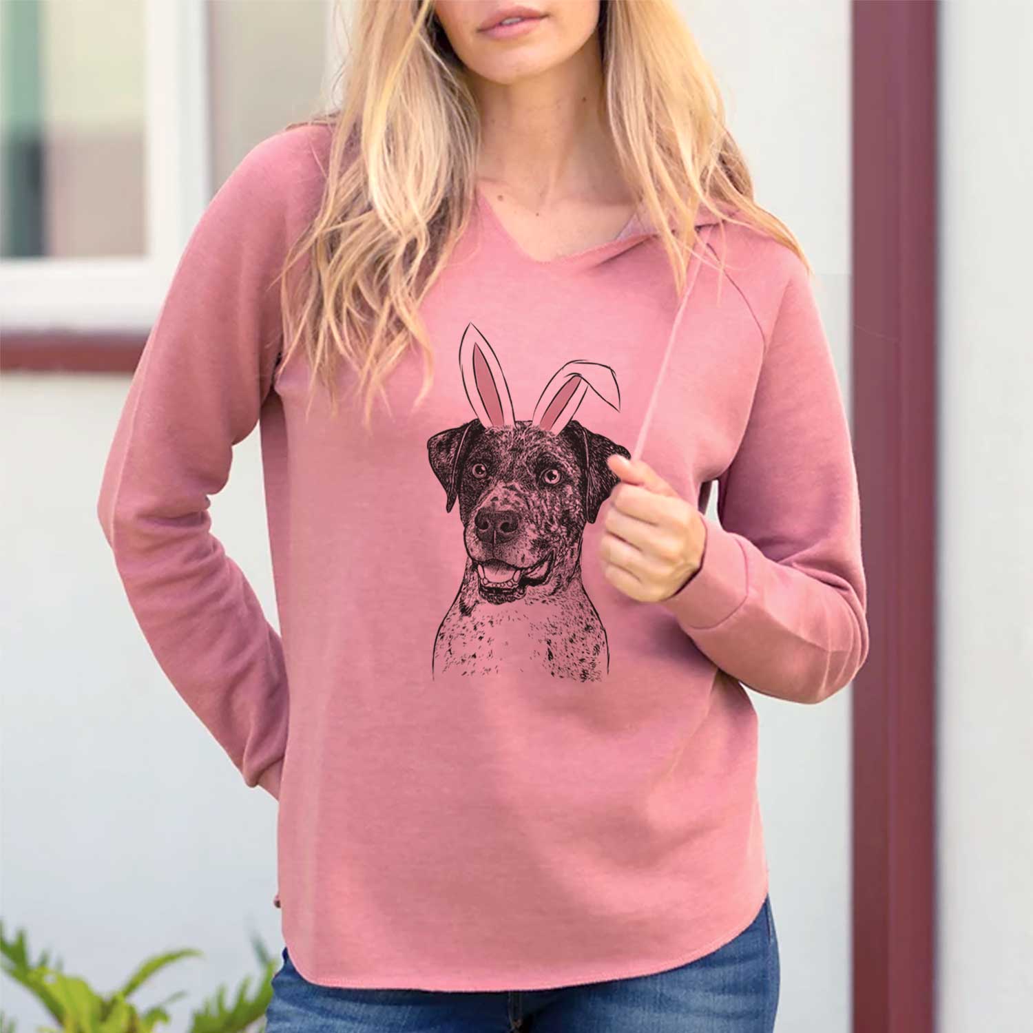 Easter Argos the Catahoula - Cali Wave Hooded Sweatshirt