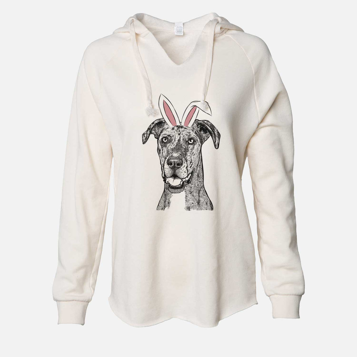 Easter Athena the Merle Great Dane - Cali Wave Hooded Sweatshirt
