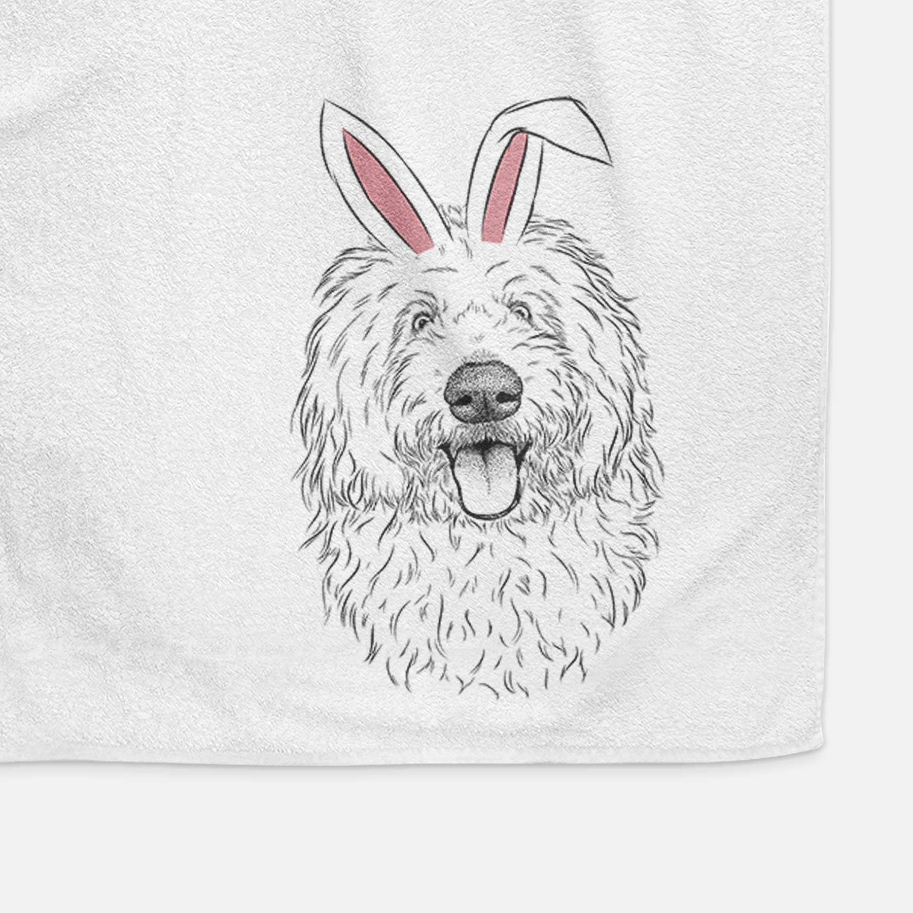 Barry the Old English Sheepdog Decorative Hand Towel