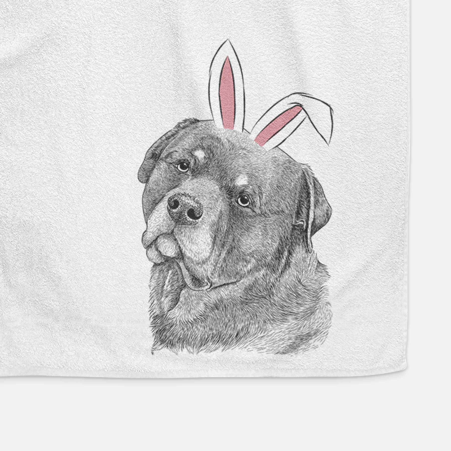 Bender the Rottweiler Decorative Hand Towel