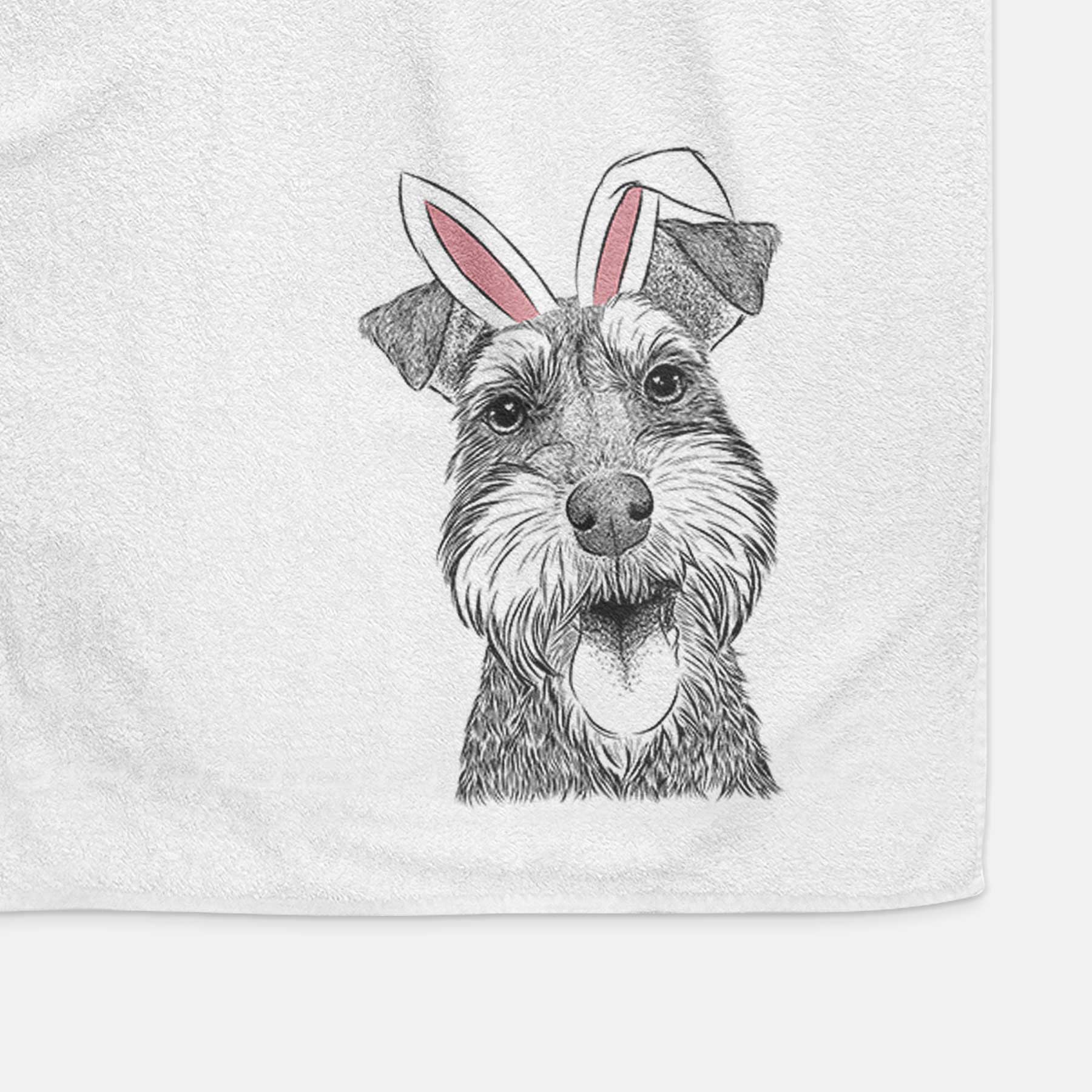 Bernadette the Mini Schnauzer Decorative Hand Towel