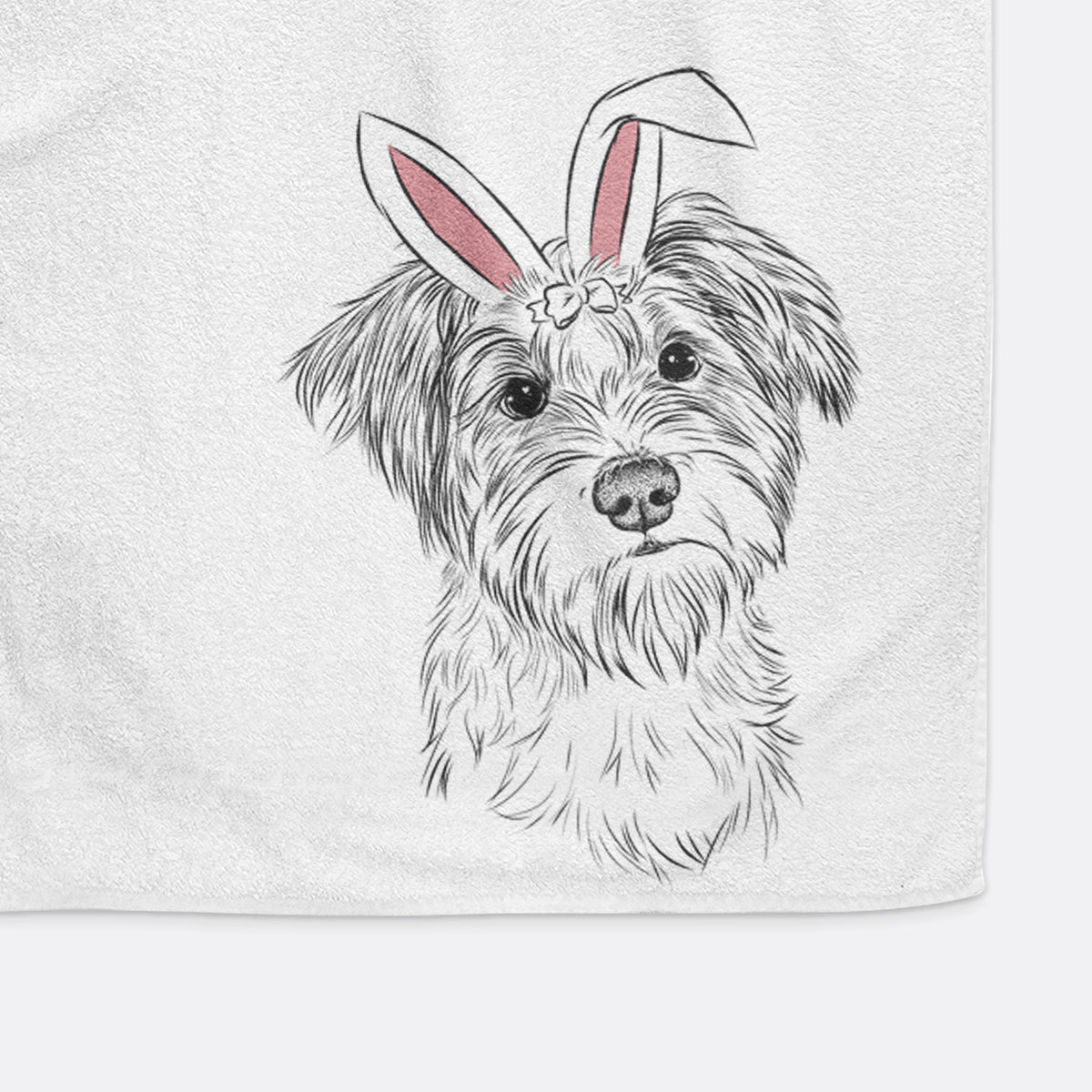 Birdee the Schnauzer Mix Decorative Hand Towel