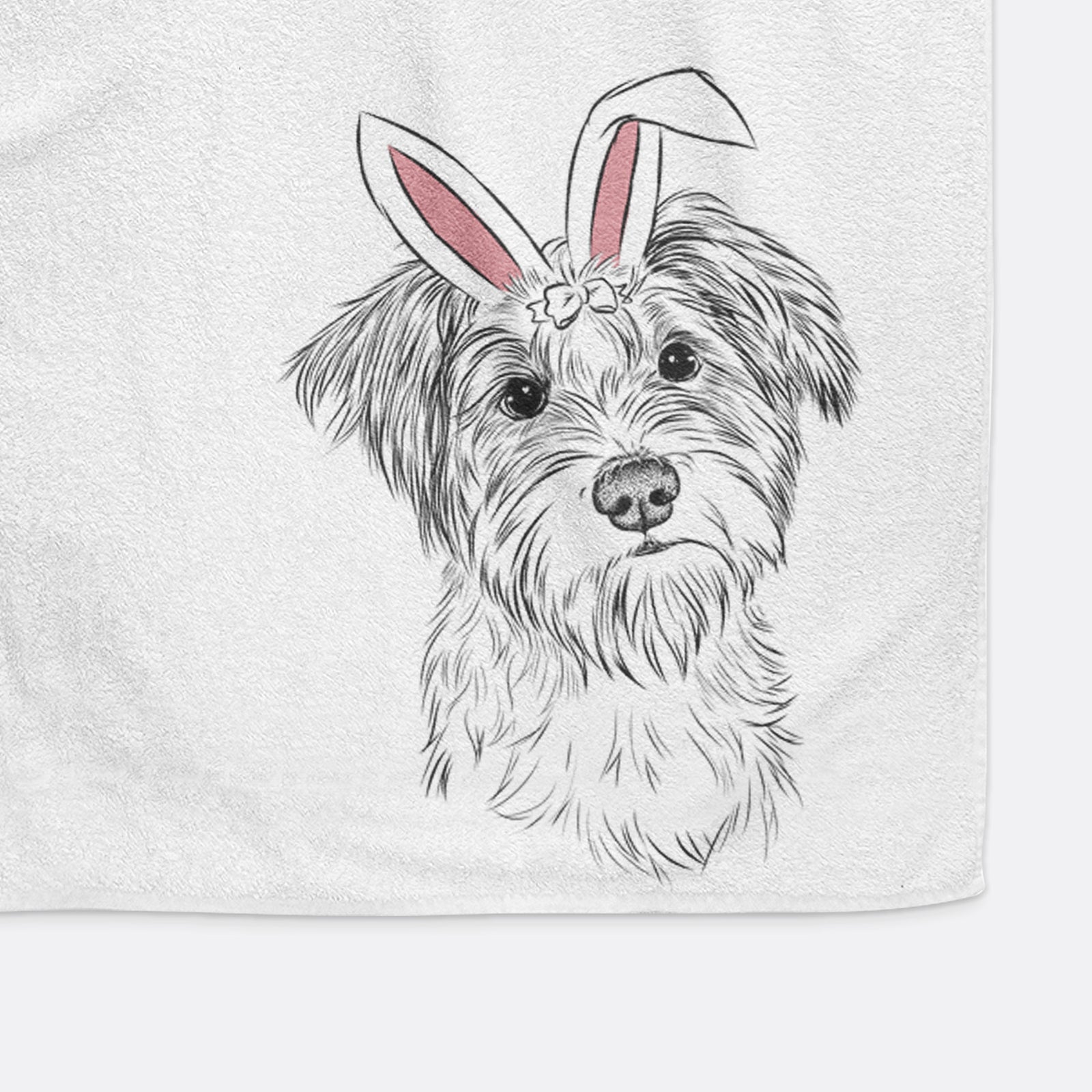 Birdee the Schnauzer Mix Decorative Hand Towel