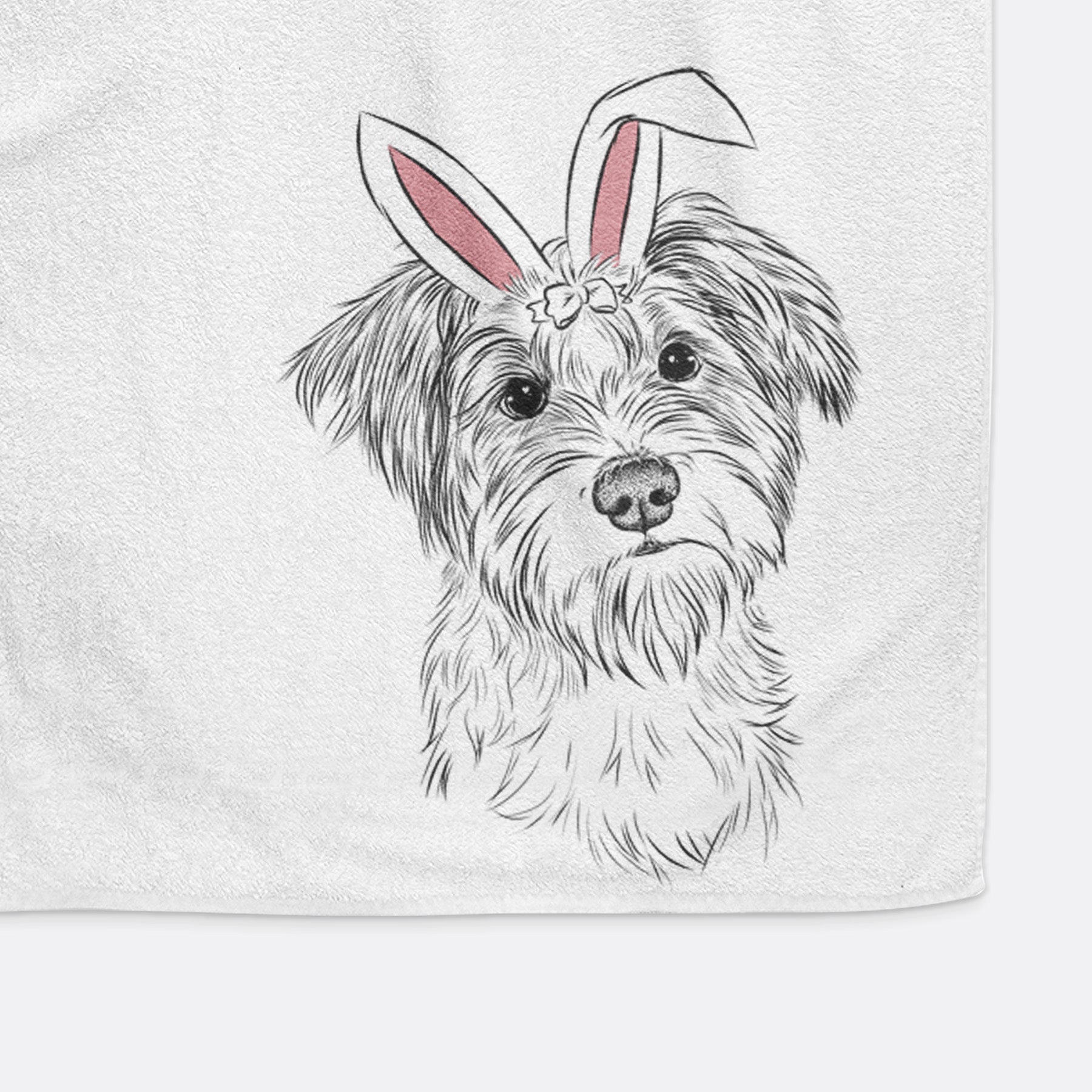 Birdee the Schnauzer Mix Decorative Hand Towel