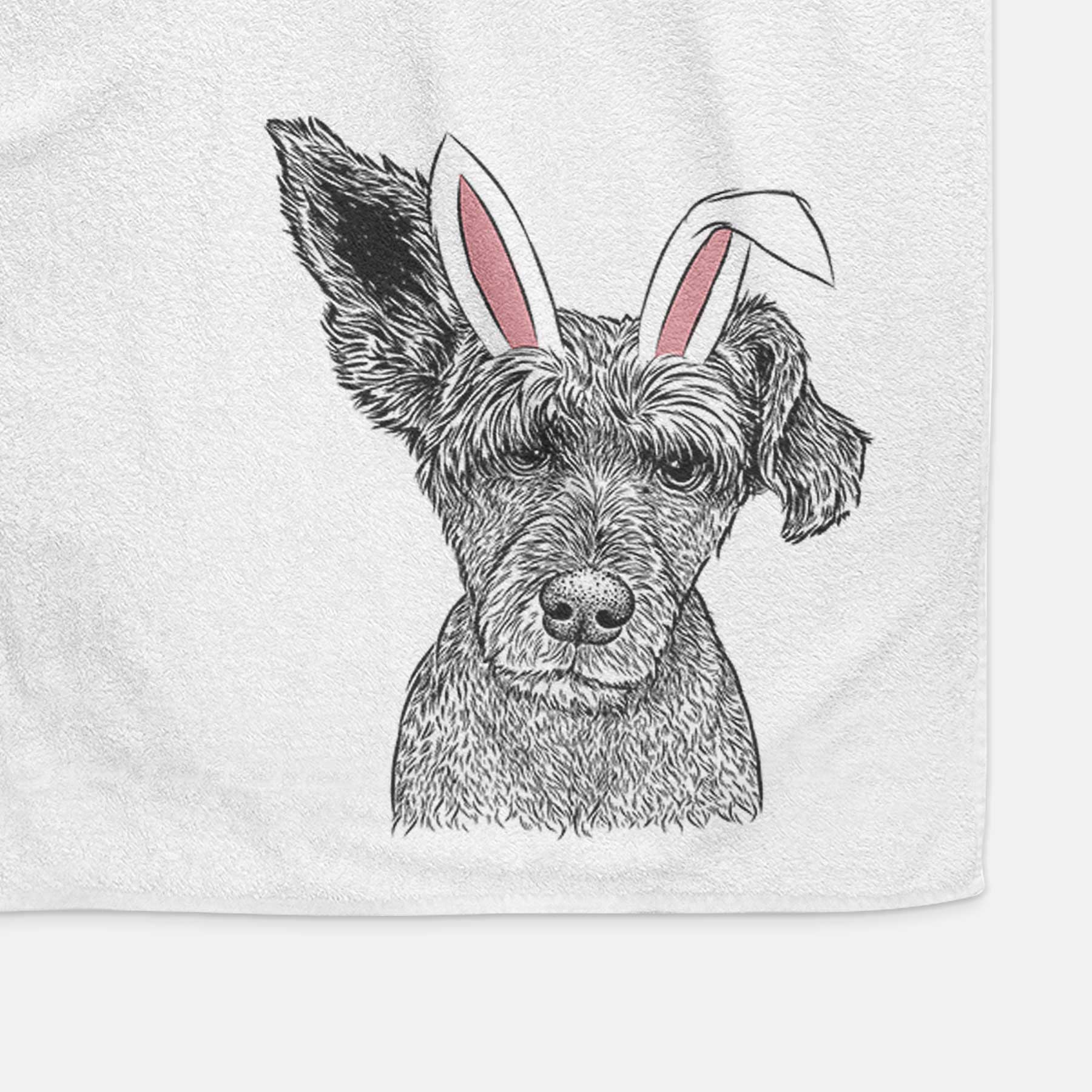 Boodles the Schnauzer Mix Decorative Hand Towel