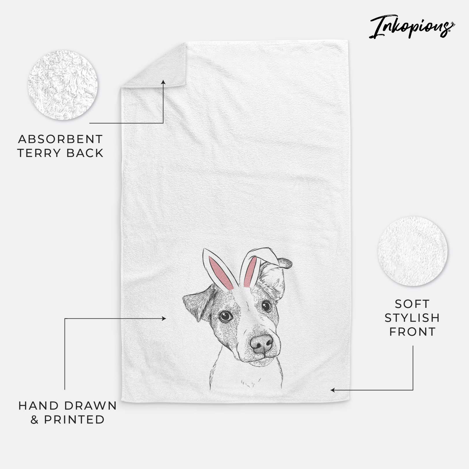 Bosse the Jack Russell Terrier Decorative Hand Towel