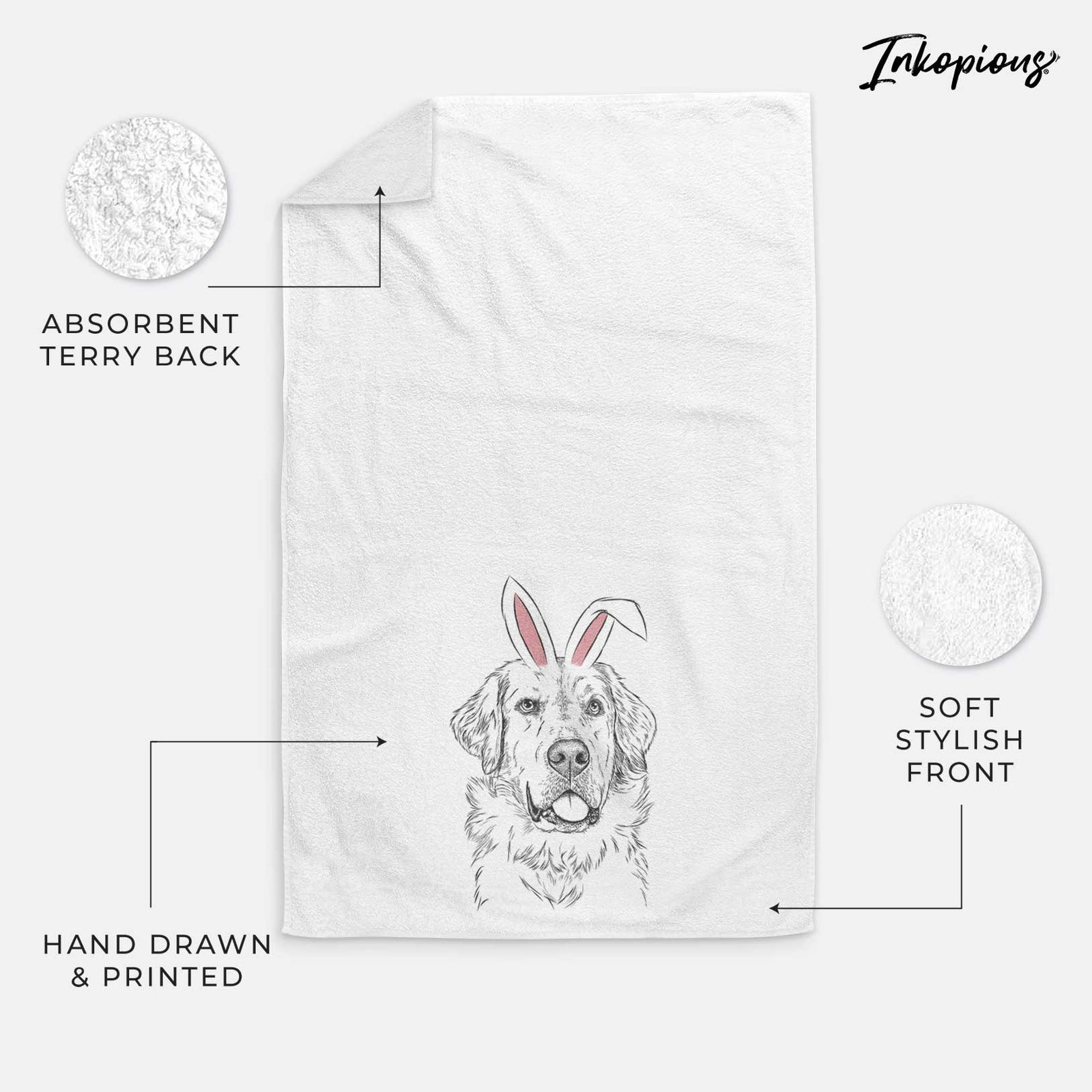 Brophy the Great Pyrenees Decorative Hand Towel