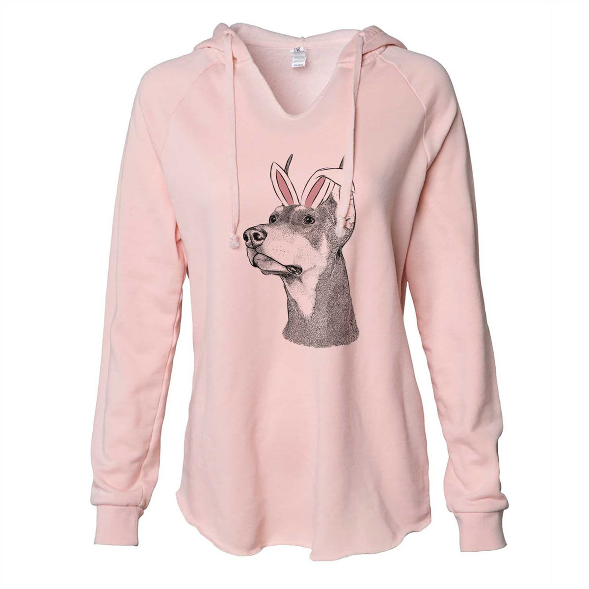 Easter Cenza the Doberman Pinscher - Cali Wave Hooded Sweatshirt