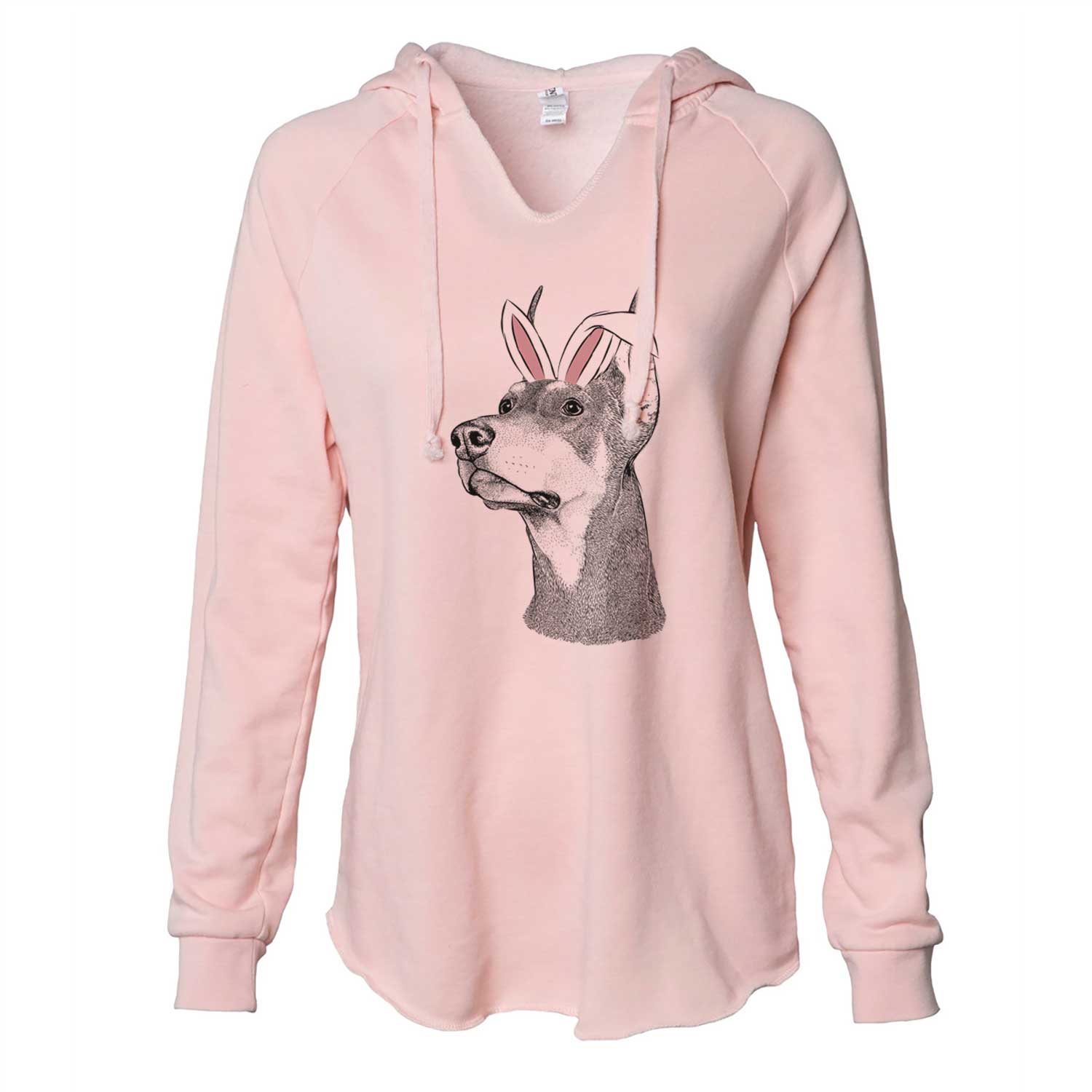 Easter Cenza the Doberman Pinscher - Cali Wave Hooded Sweatshirt