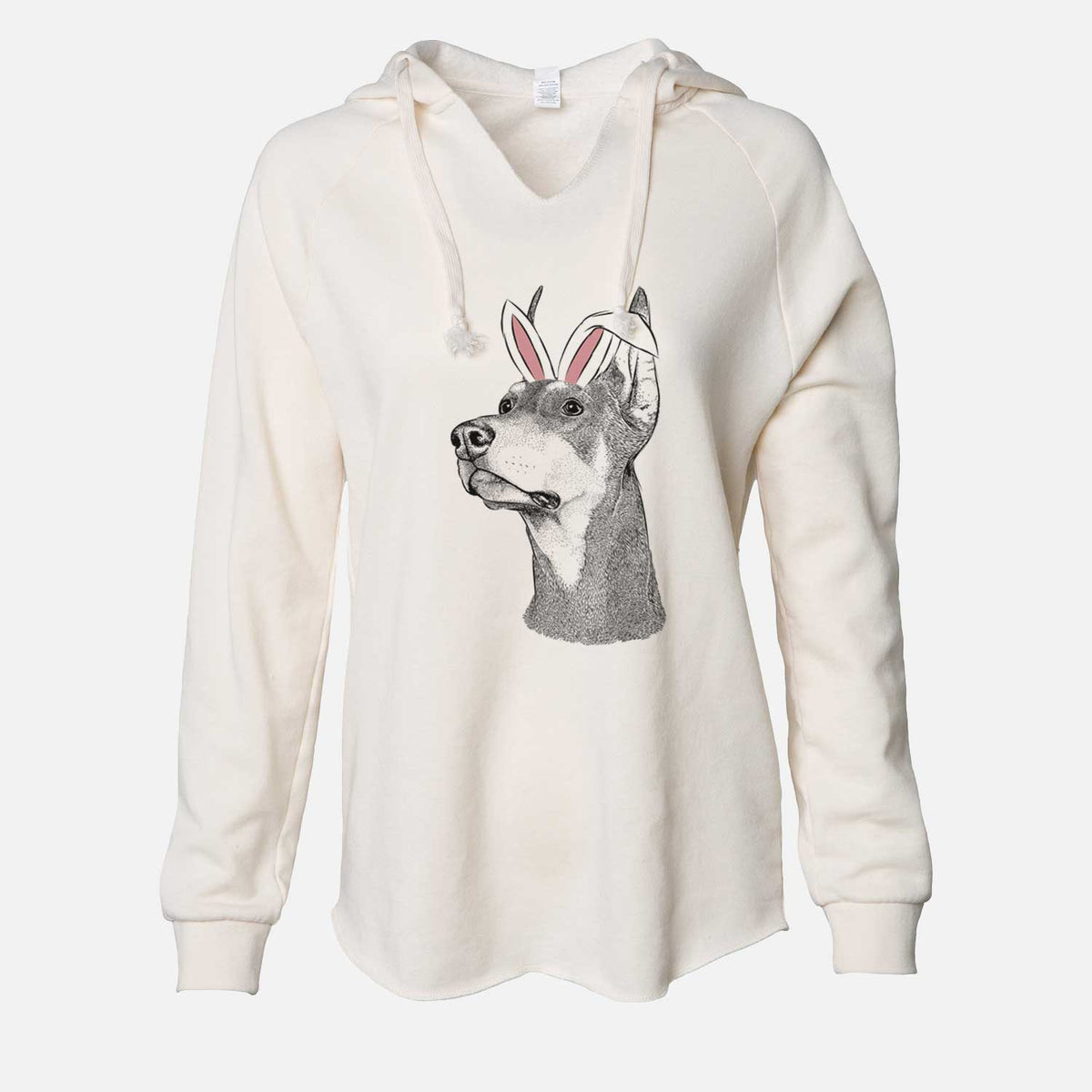 Easter Cenza the Doberman Pinscher - Cali Wave Hooded Sweatshirt