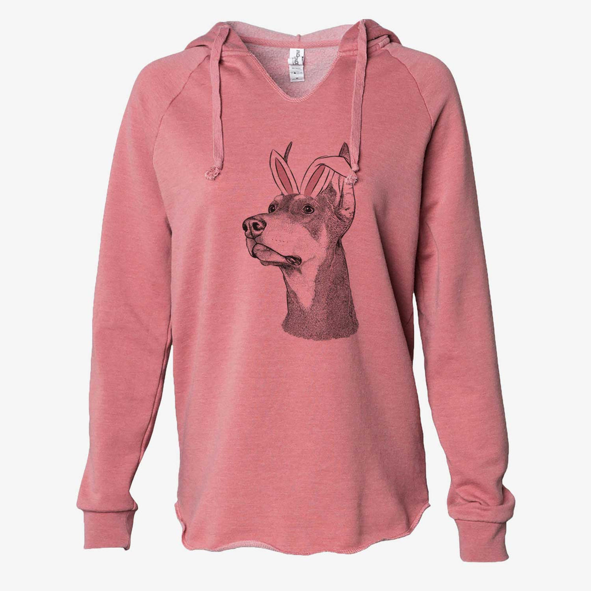 Easter Cenza the Doberman Pinscher - Cali Wave Hooded Sweatshirt