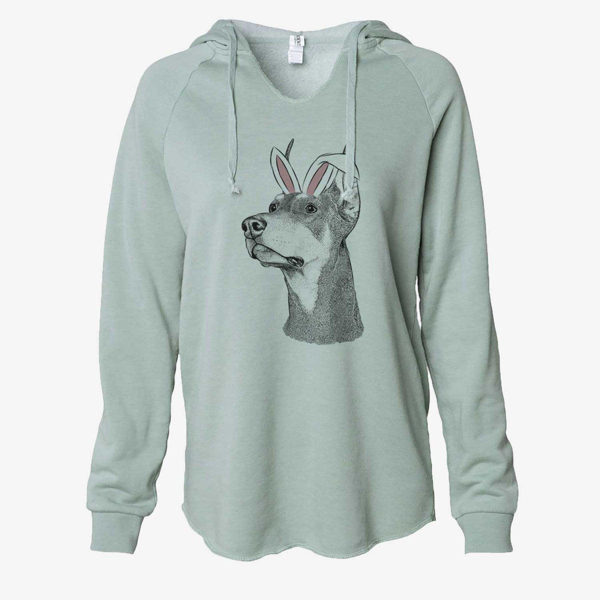 Easter Cenza the Doberman Pinscher - Cali Wave Hooded Sweatshirt