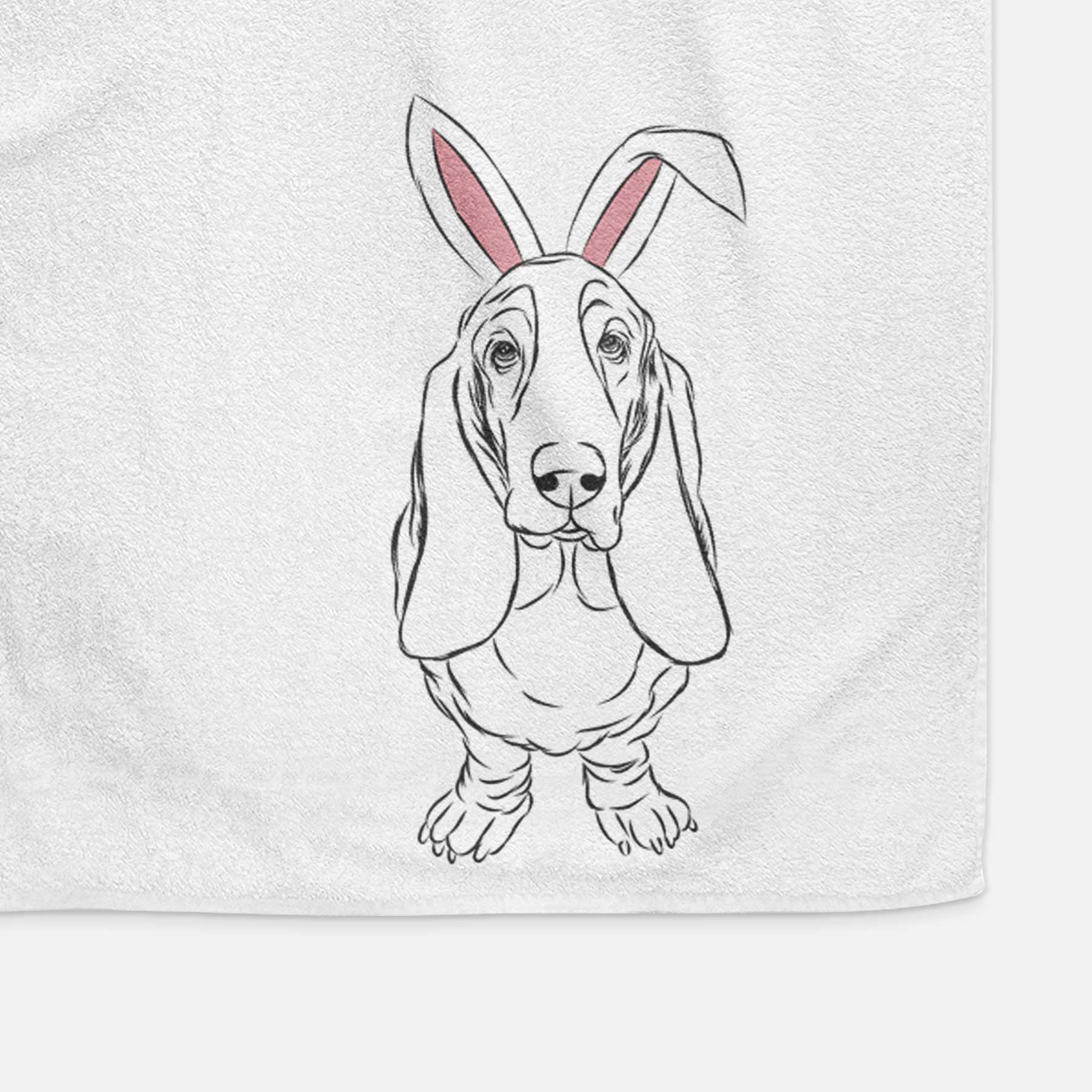 Charlie the Basset Hound Decorative Hand Towel