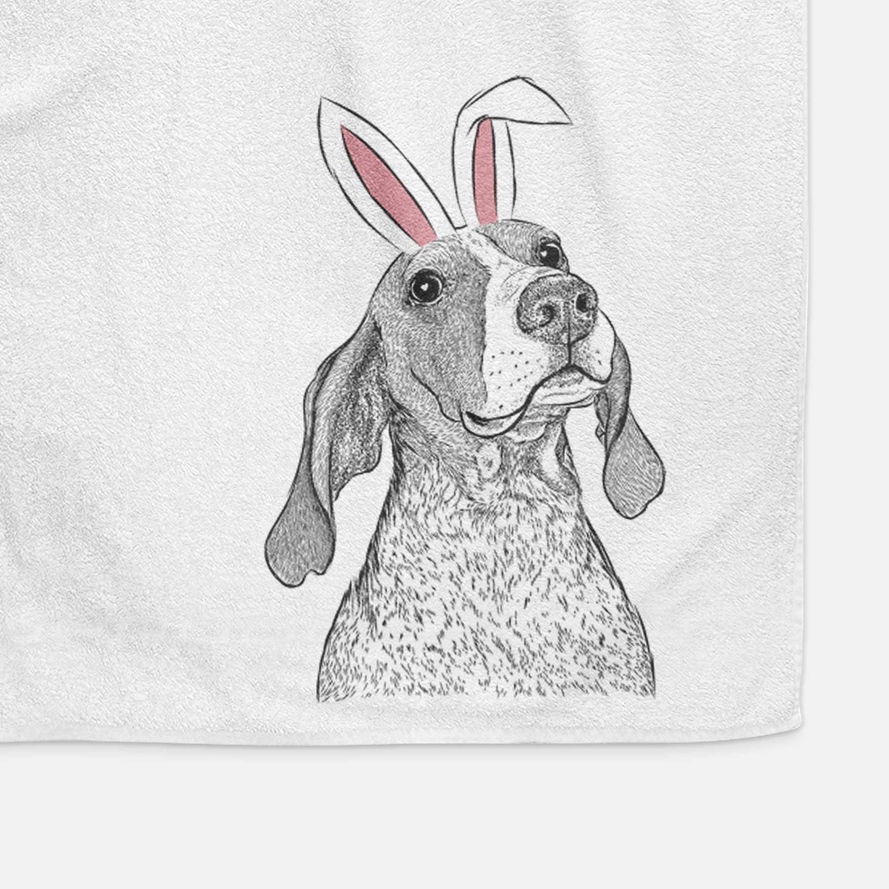 Chester the Red Tick Coonhound Decorative Hand Towel