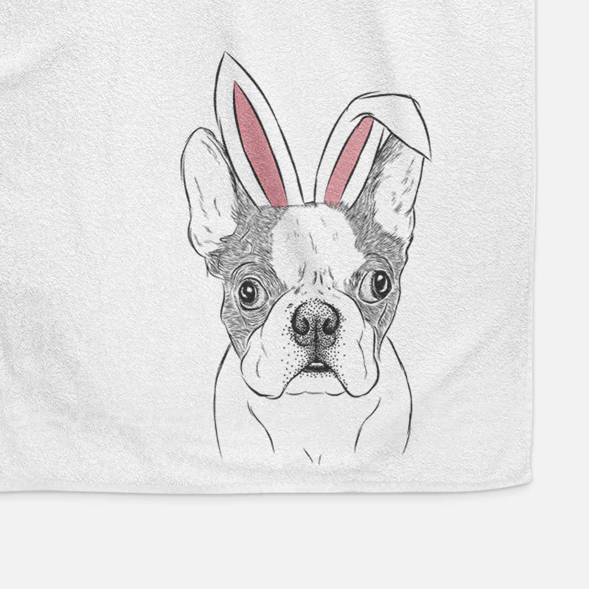 Chocolate Chip the Boston Terrier Decorative Hand Towel