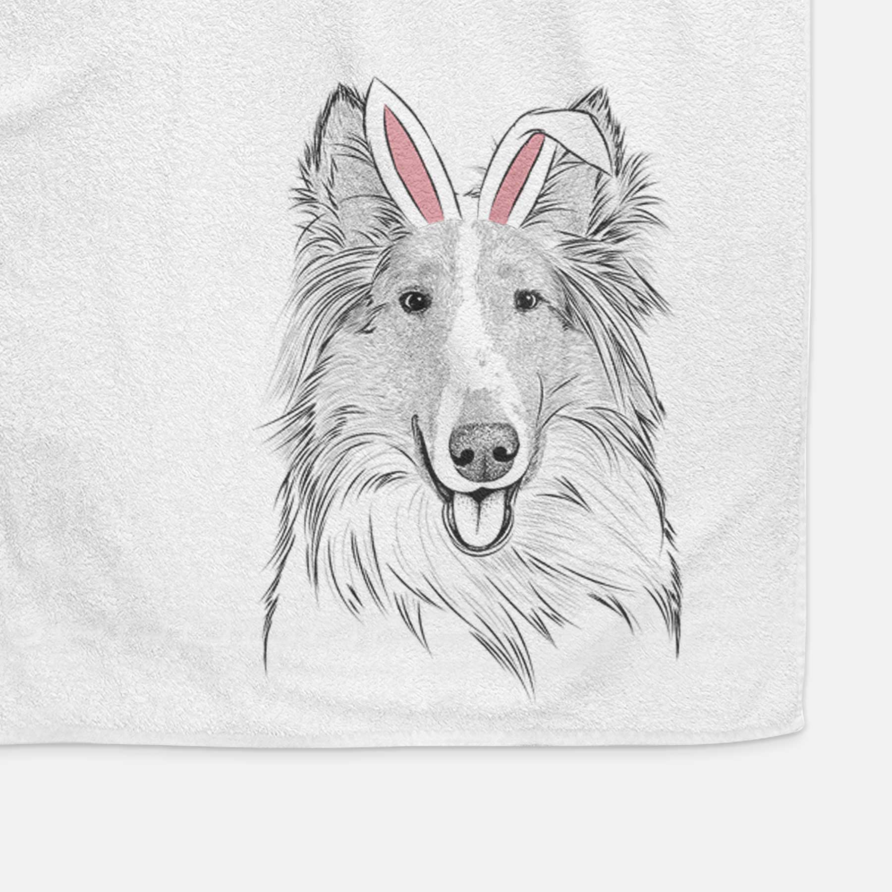 Conrad the Rough Collie Decorative Hand Towel