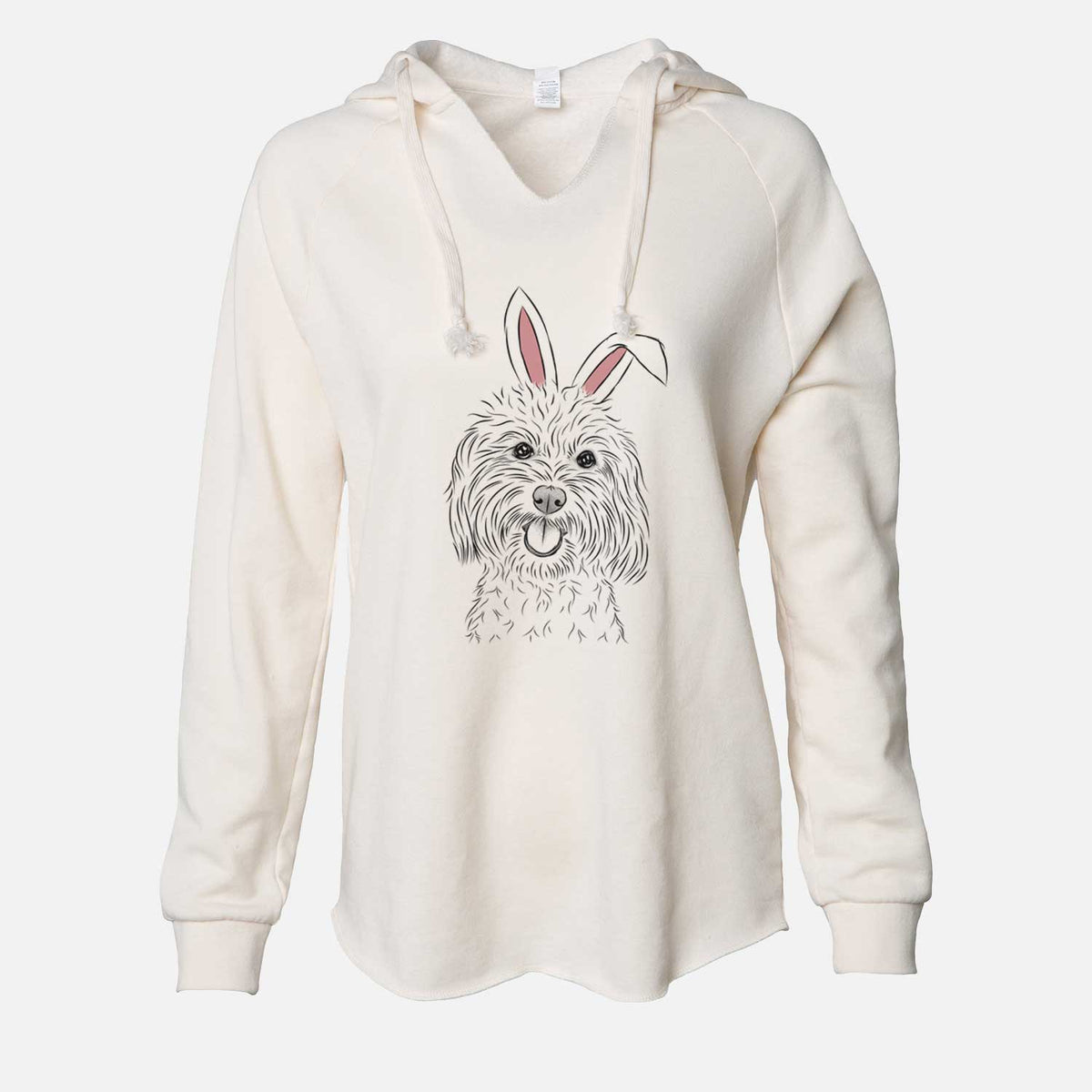 Easter Cuddles the Coton de Tulear - Cali Wave Hooded Sweatshirt