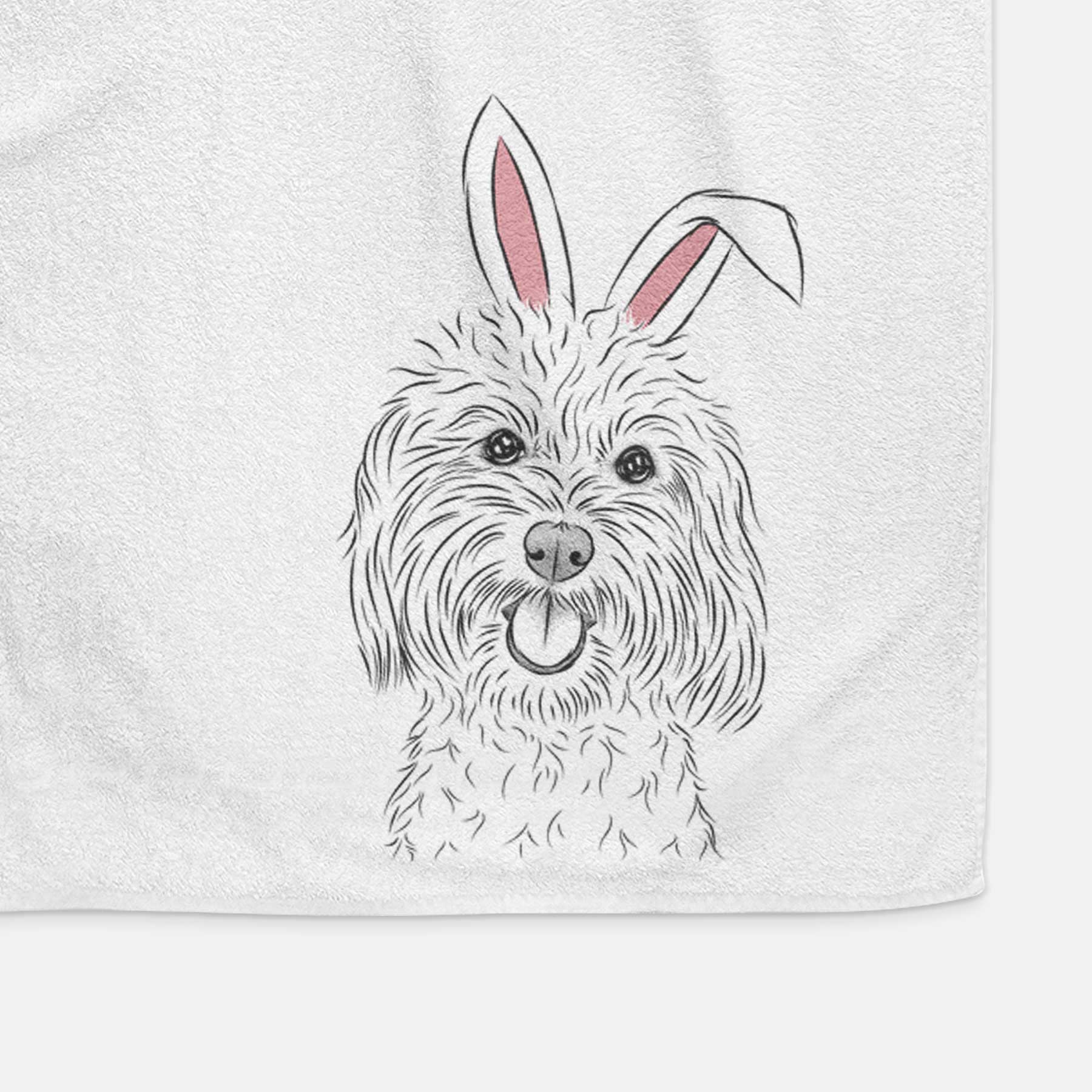 Cuddles the Coton de Tulear Decorative Hand Towel