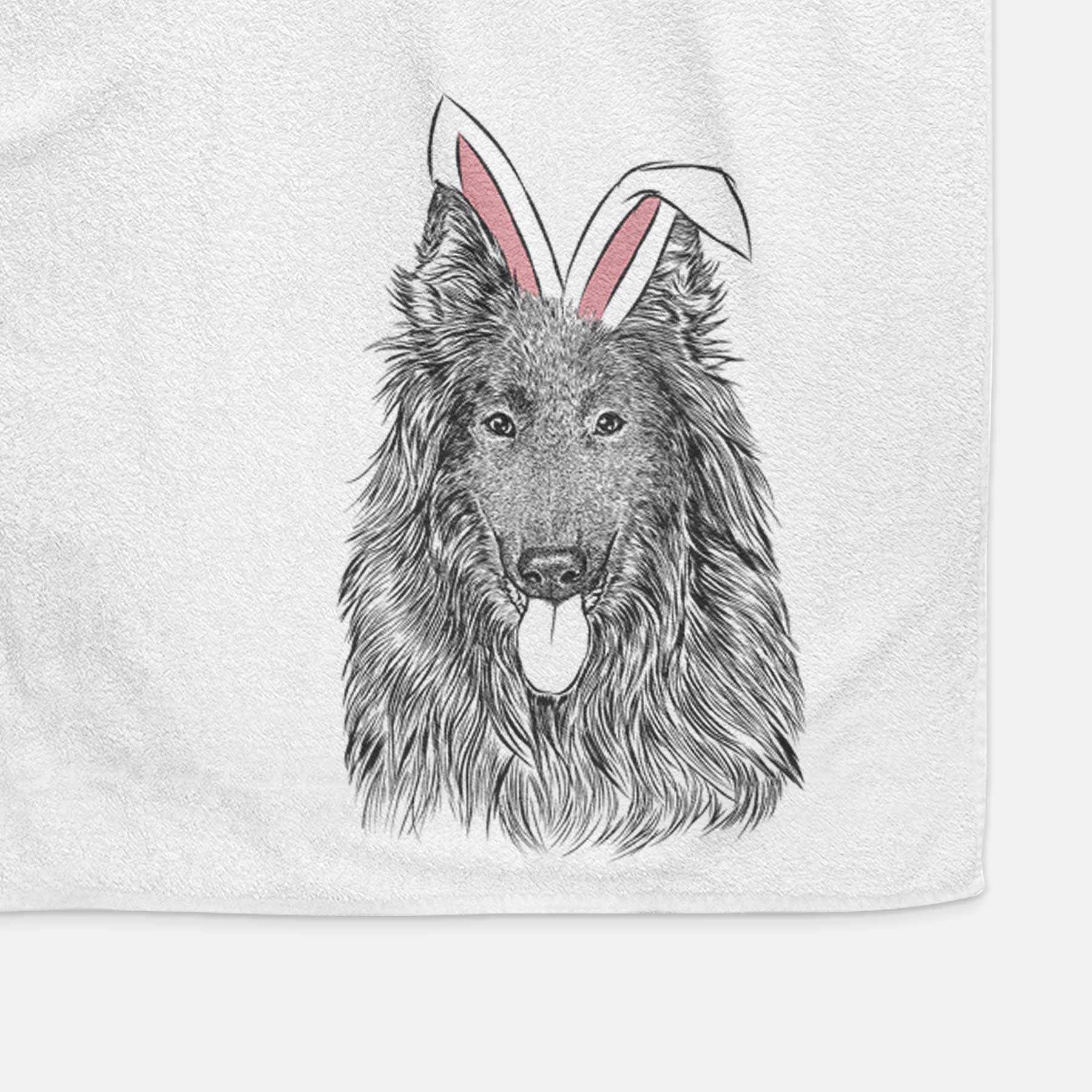 Daan the Belgian Shepherd Decorative Hand Towel