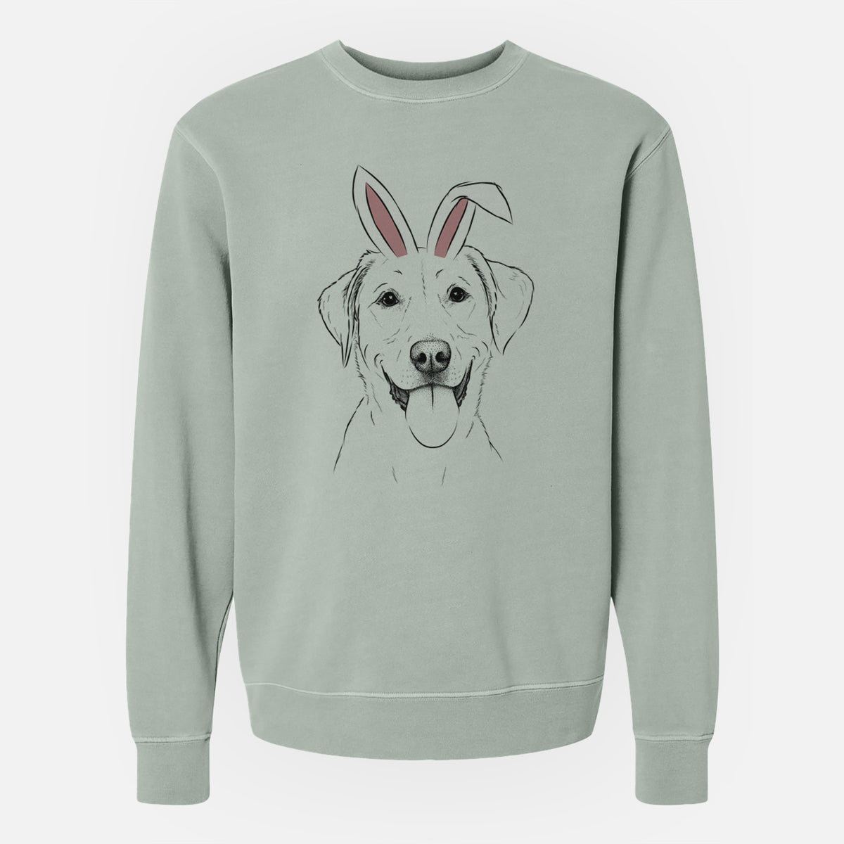 Easter Daisy the Labrador Retriever - Unisex Pigment Dyed Crew Sweatshirt