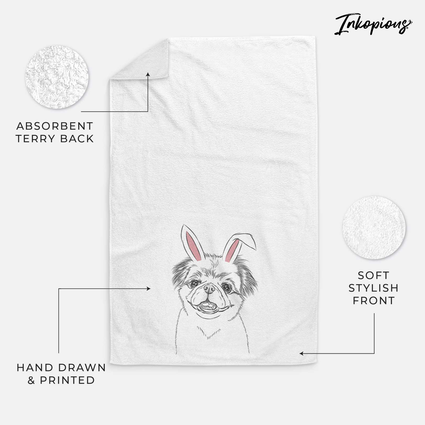 Danny the Pekingese Decorative Hand Towel