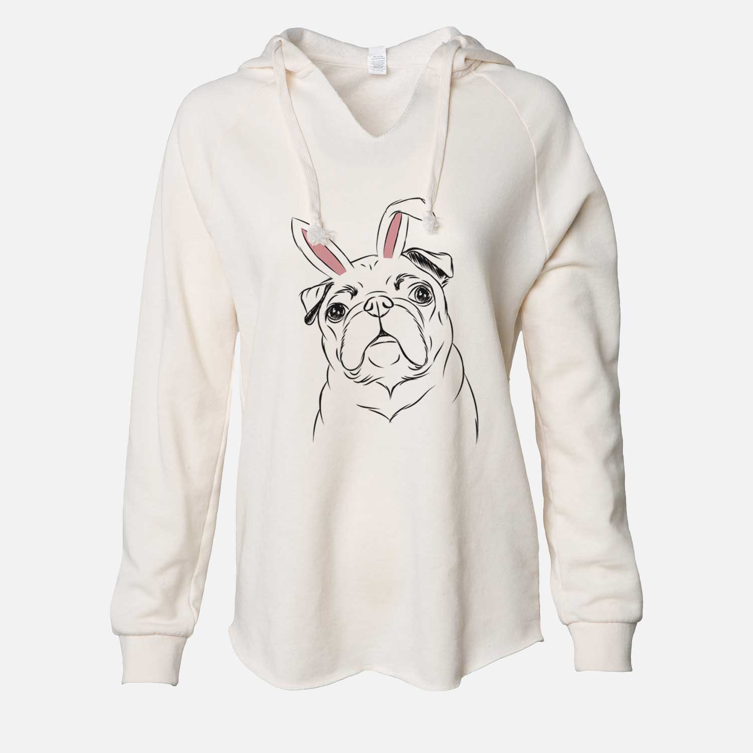 Easter Darling Chloe the Pug - Cali Wave Hooded Sweatshirt