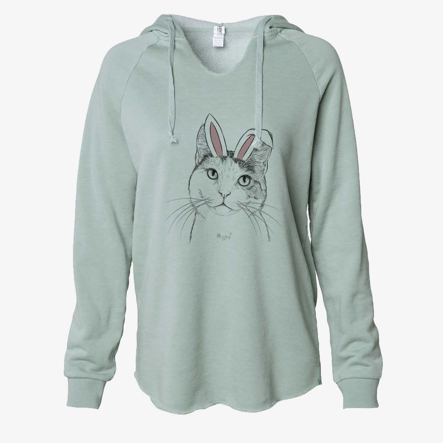 Easter Denver the Calico Cat - Cali Wave Hooded Sweatshirt
