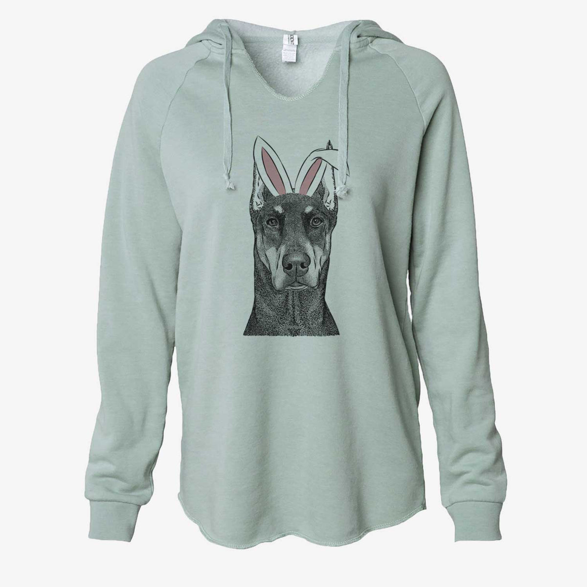 Easter Drake the Doberman Pinscher - Cali Wave Hooded Sweatshirt
