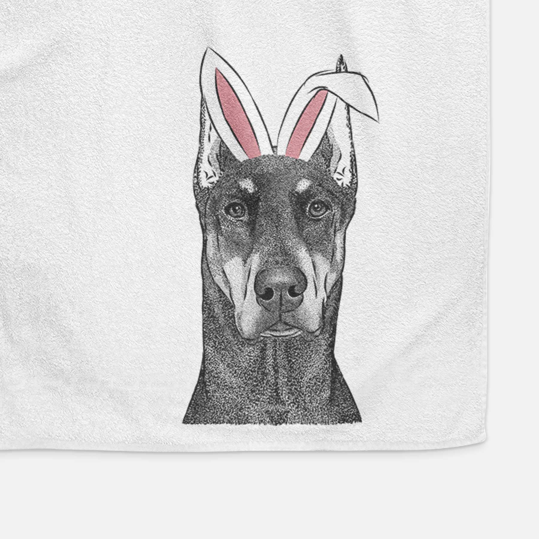 Drake the Doberman Pinscher Decorative Hand Towel