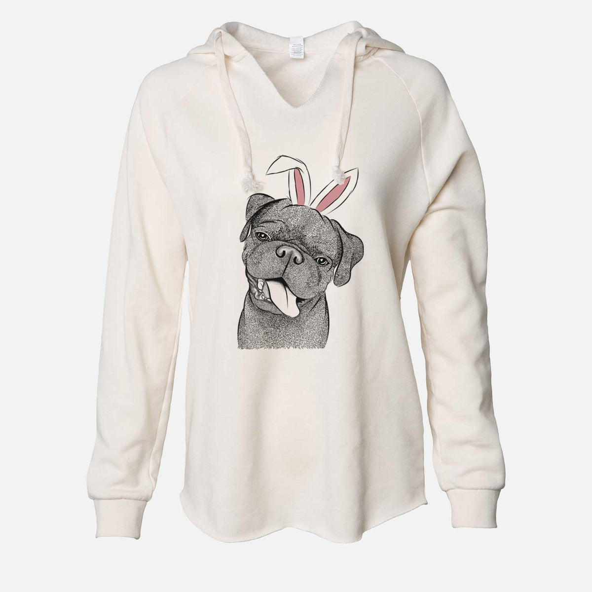 Easter Dudley Danger the Pug - Cali Wave Hooded Sweatshirt