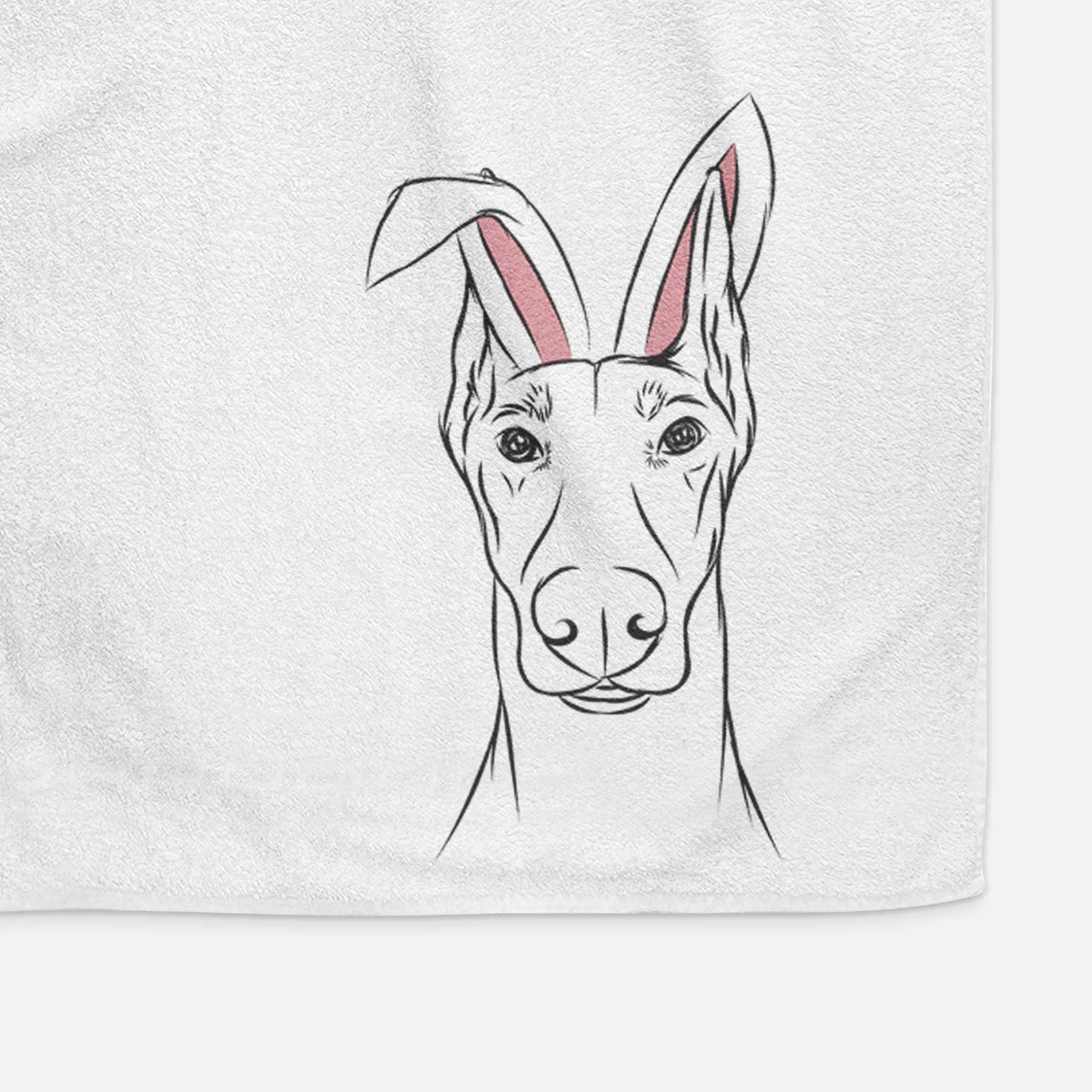 Duke the Doberman Pinscher Decorative Hand Towel