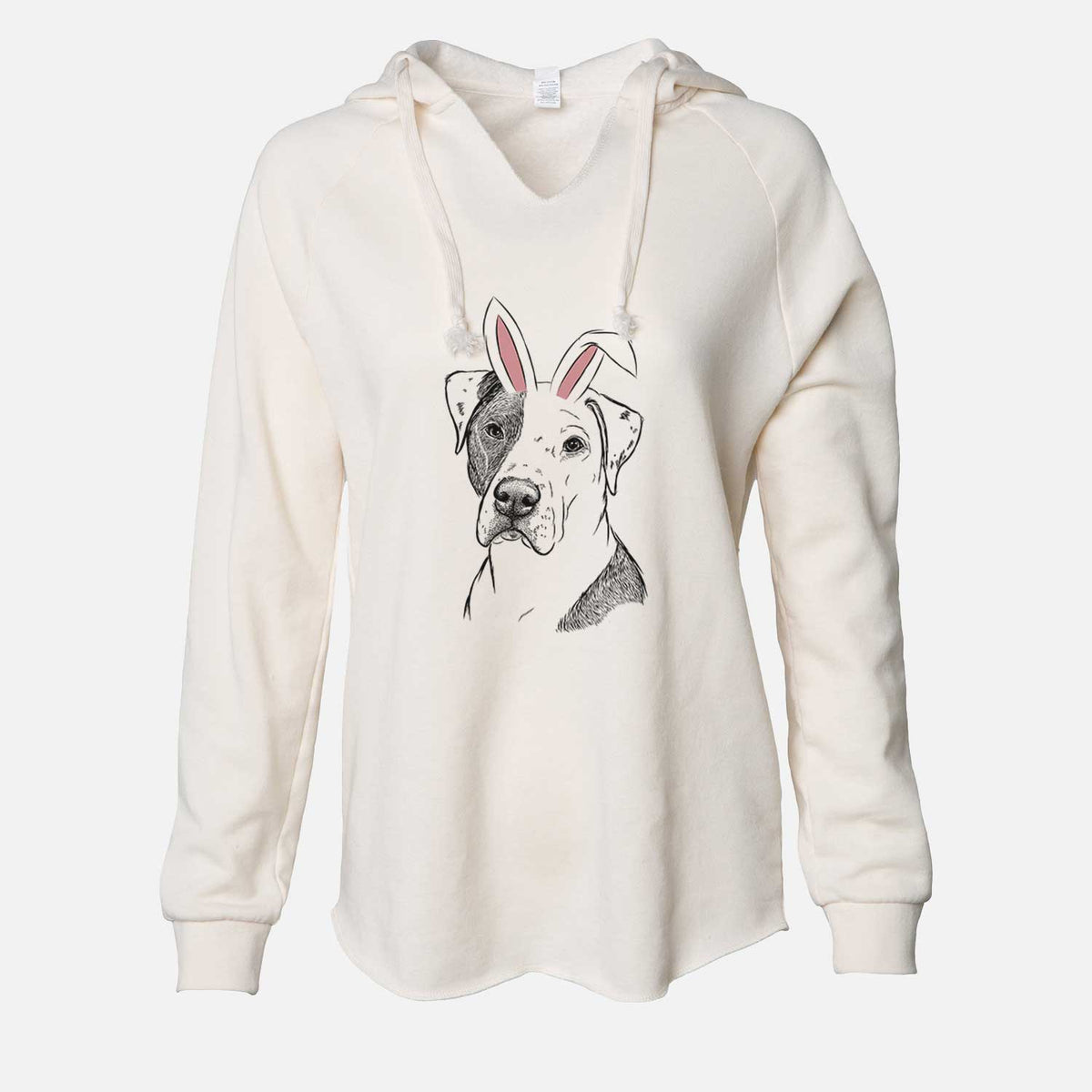Easter Duke the American Staffordshire Terrier Mix - Cali Wave Hooded Sweatshirt