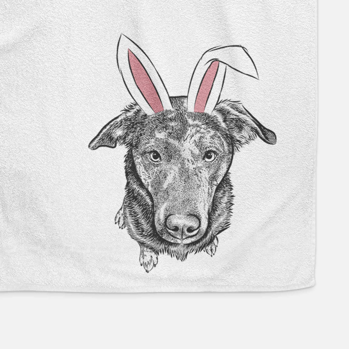 Echo the Pitbull Beagle Mix Decorative Hand Towel