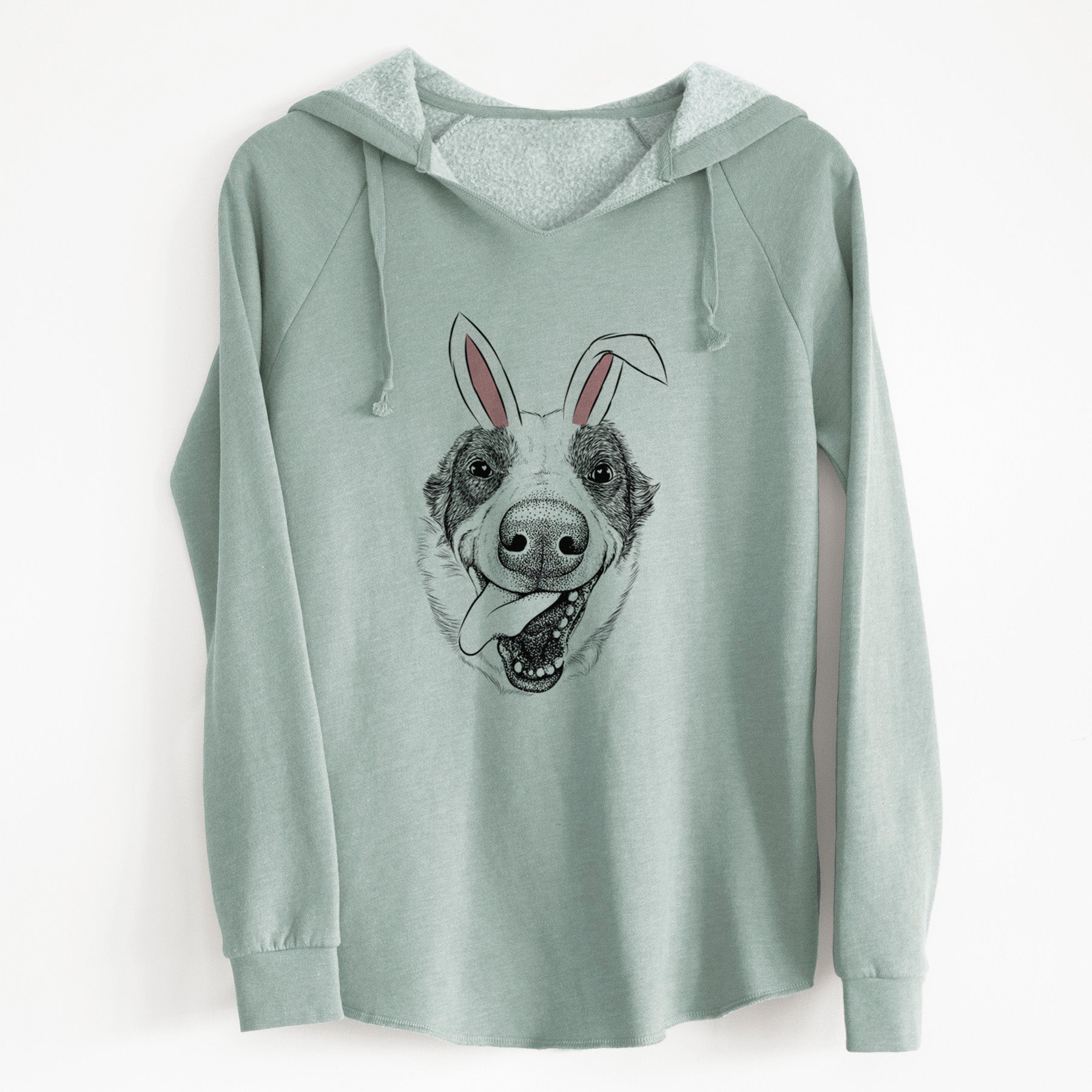 Easter Elwood the Border Collie - Cali Wave Hooded Sweatshirt