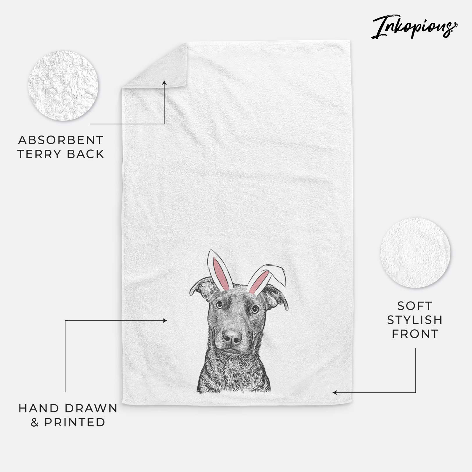 Embyr the Mixed Breed Decorative Hand Towel