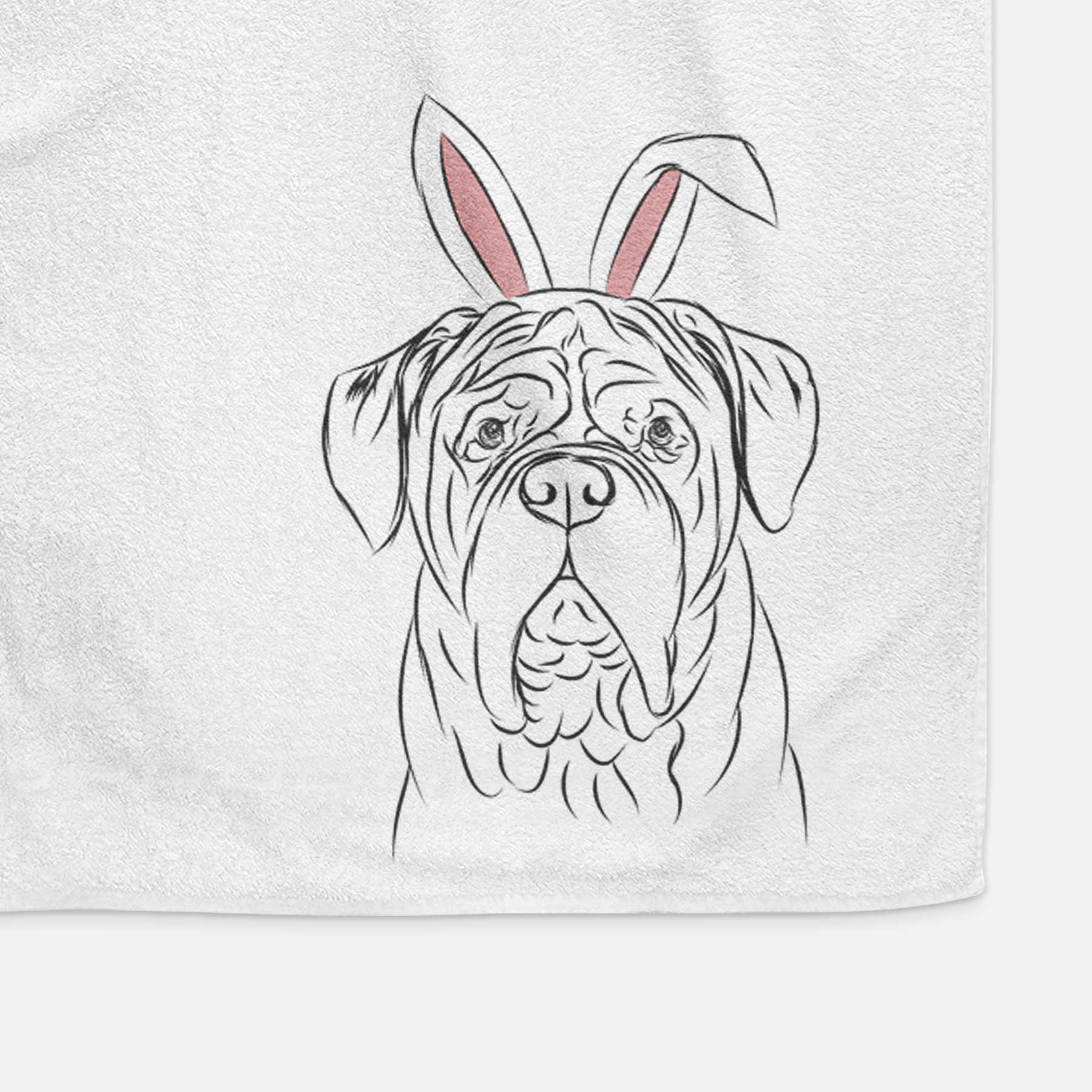 Felix the Dogue de Bordeaux Decorative Hand Towel