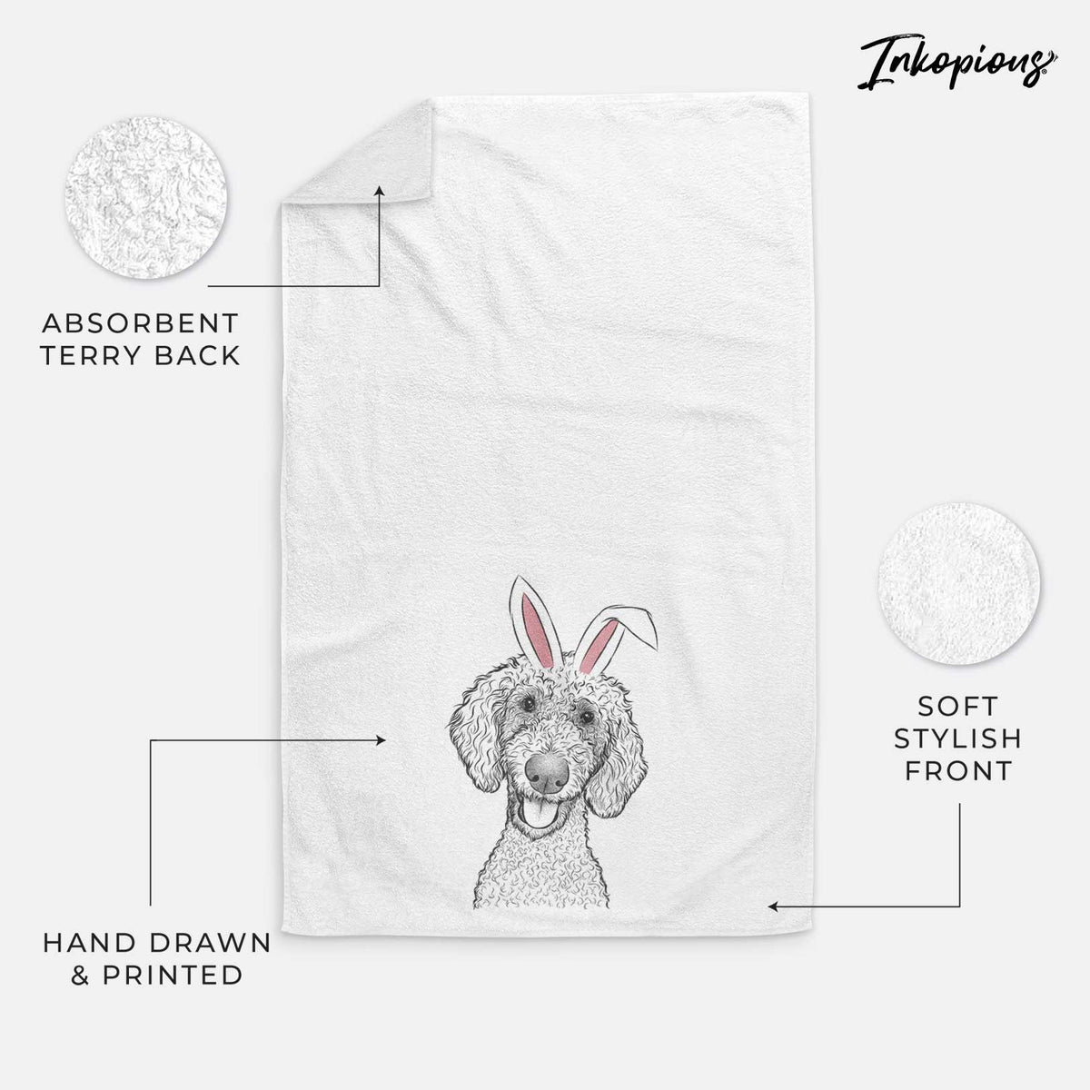 Fenway the Goldendoodle Decorative Hand Towel