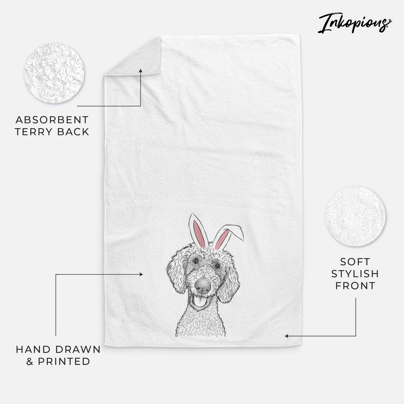 Fenway the Goldendoodle Decorative Hand Towel