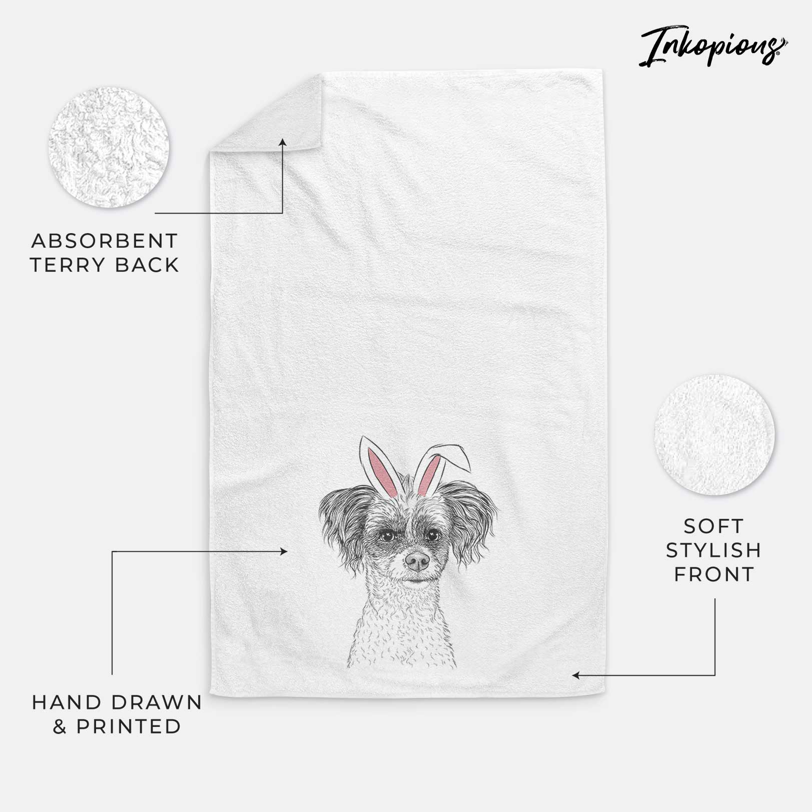 Finley the Papillon Mix Decorative Hand Towel