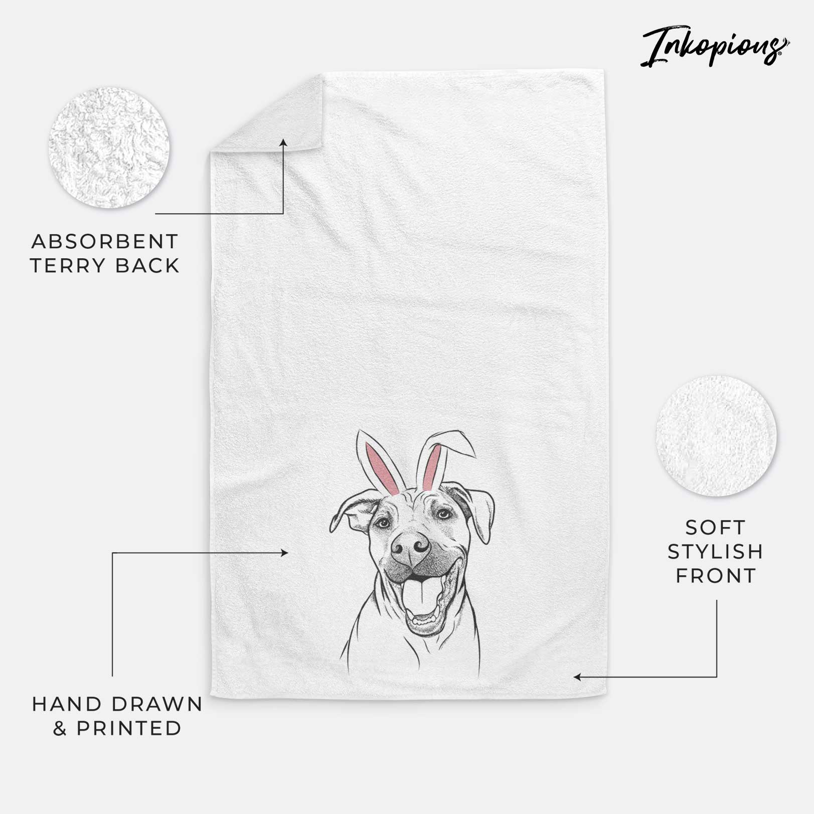 Finn the Hound Mix Decorative Hand Towel