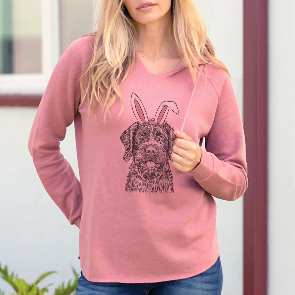 Easter Fletcher the Wirehaired Pointing Griffon - Cali Wave Hooded Sweatshirt