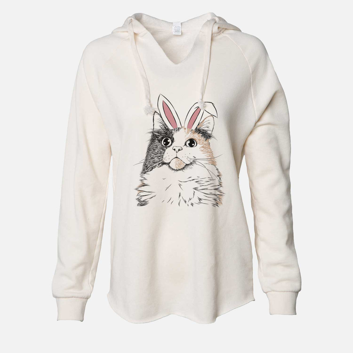 Easter Greta the Calico Cat - Cali Wave Hooded Sweatshirt