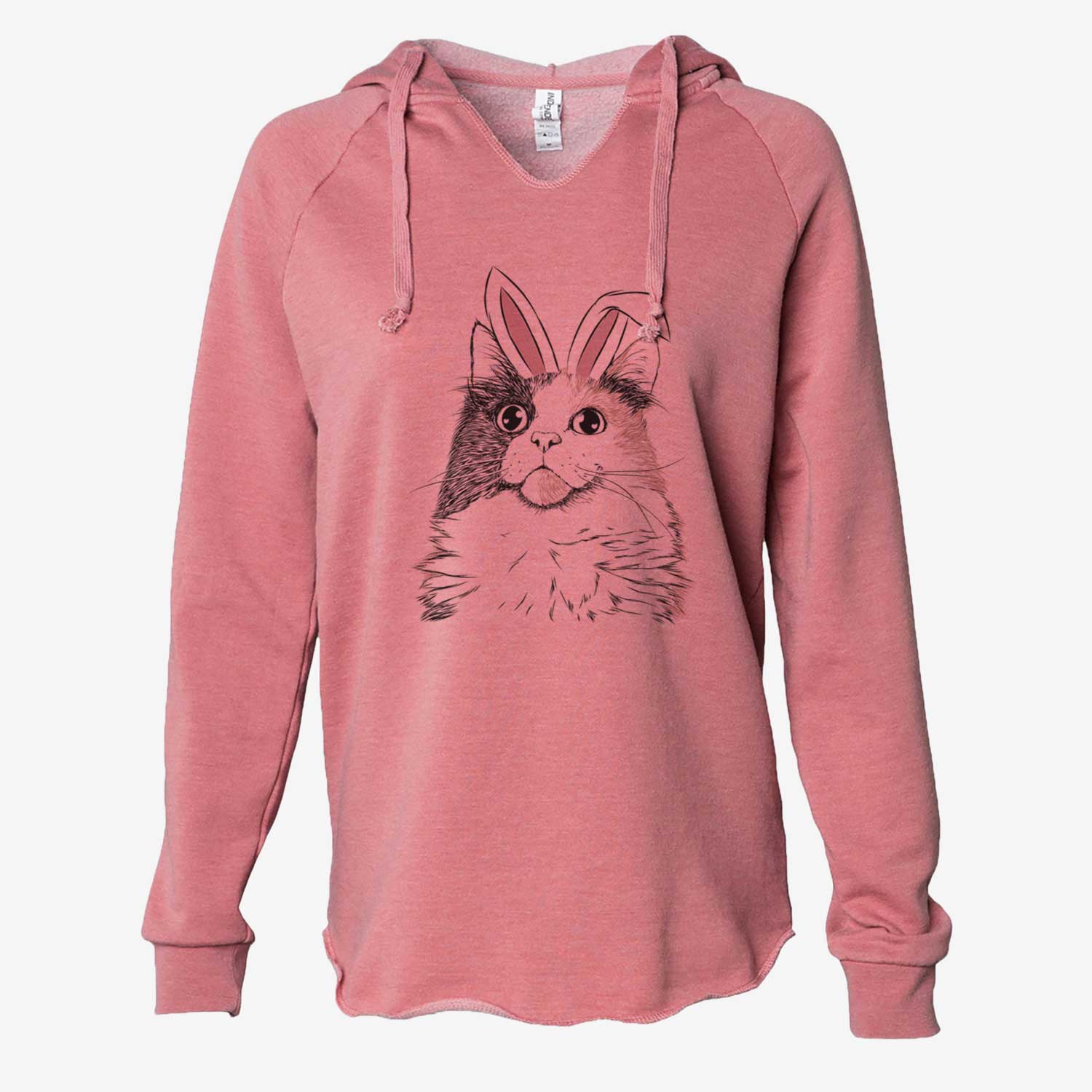 Easter Greta the Calico Cat - Cali Wave Hooded Sweatshirt