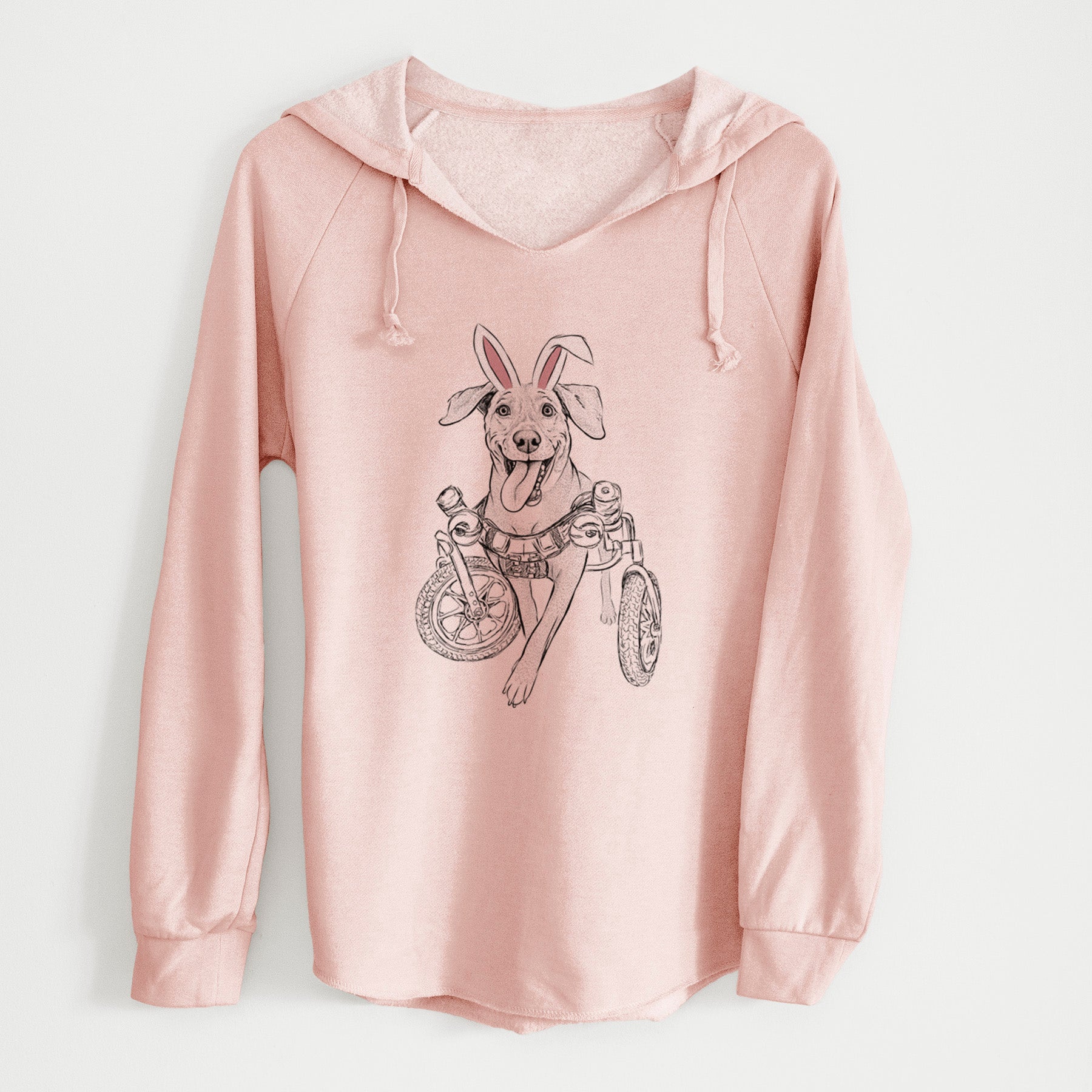 Easter Hannah the Pitbull Mix - Cali Wave Hooded Sweatshirt