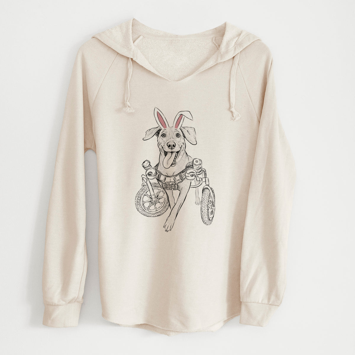 Easter Hannah the Pitbull Mix - Cali Wave Hooded Sweatshirt