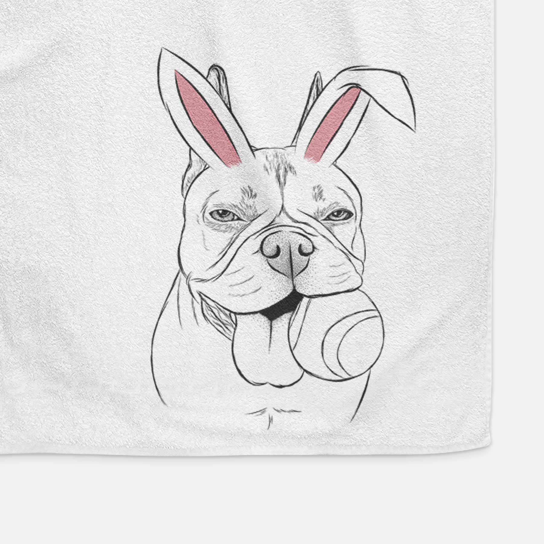 Happy Franco the French Bulldog Decorative Hand Towel